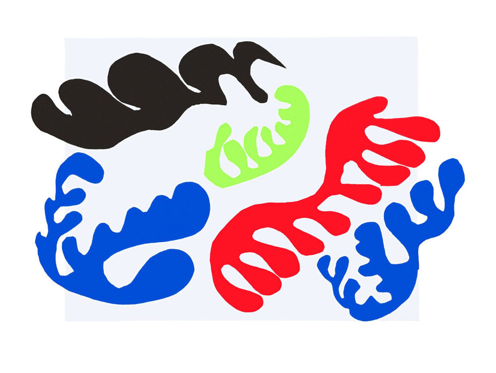 A group of colorful crabs on a white background.