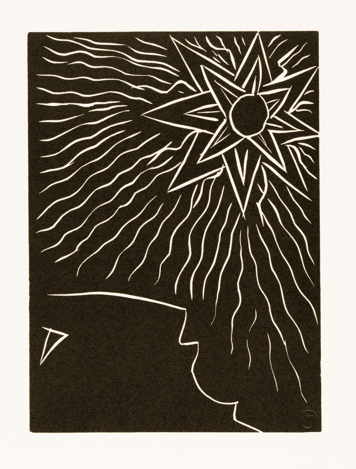 Artwork by Henri Matisse, . . . Mais soudain le soleil, secouant sa crinière . . . (p. 43; variant I), Made of Linocut 