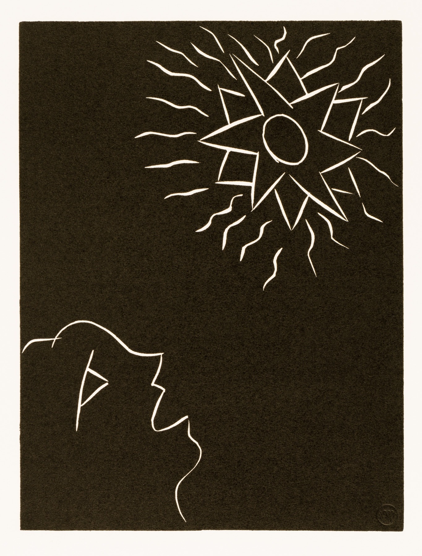 . . . Mais soudain le soleil, secouant sa crinière . . . (p. 43; variant II) by Henri Matisse, 1944