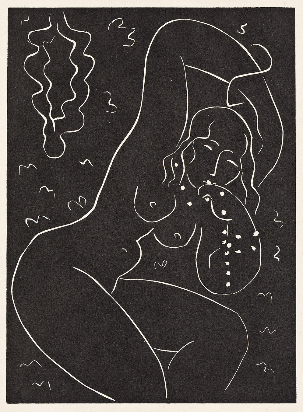 Artwork by Henri Matisse, Nu Au Bracelet, Made of Linoleum Cut 