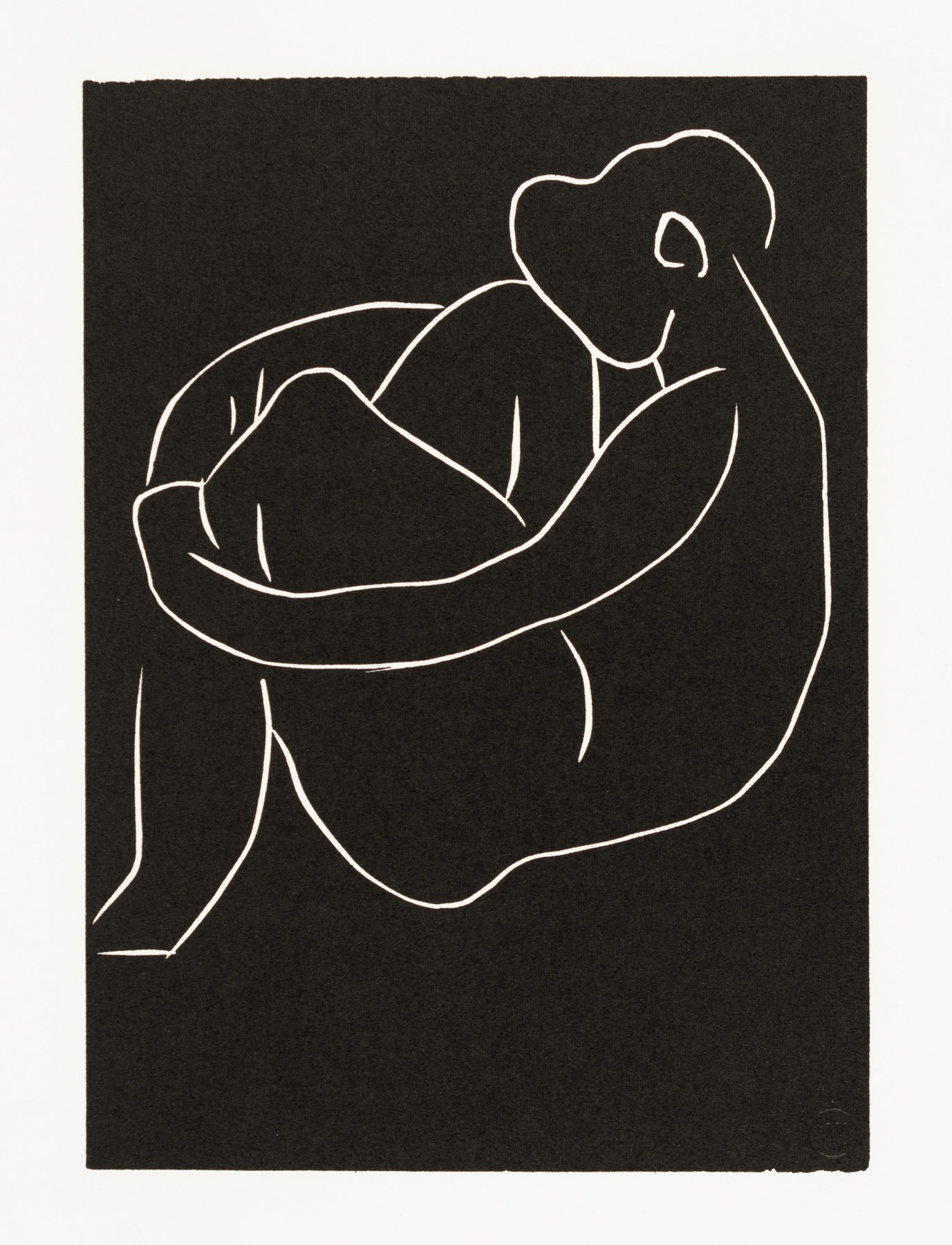 Artwork by Henri Matisse, . . . Seule, au pied du grand caroubier . . . (p. 71; variant II), Made of Linocut 
