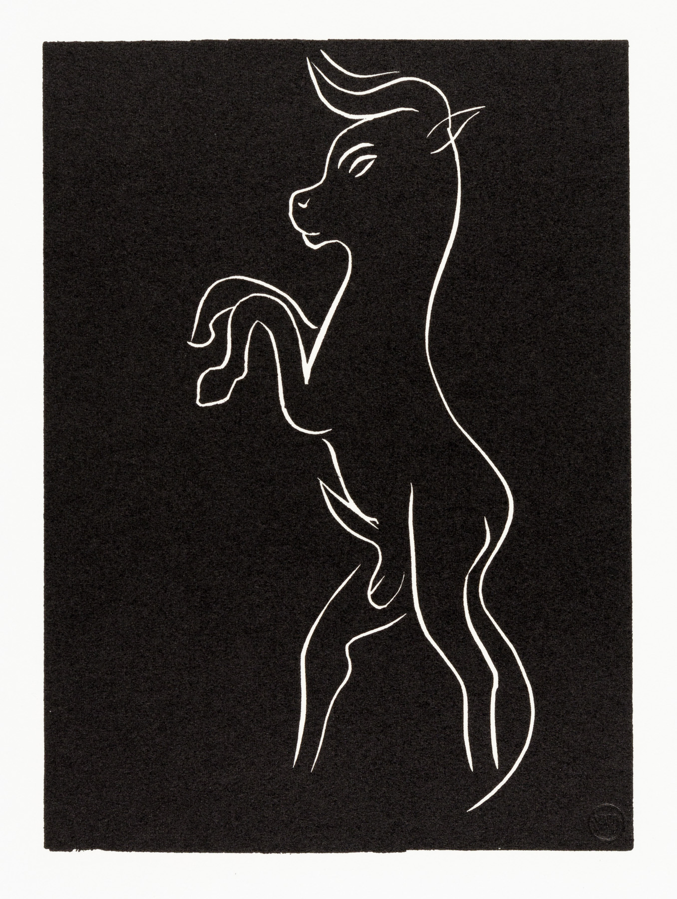 Artwork by Henri Matisse, . . . Un Meuglement Différent Des Autres . . . (Variant IV), Made of Linocut 