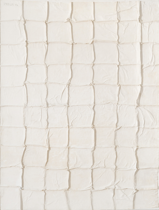 Artwork by Herbert Zangs, Faltungen I, Made of White paint on canvas 