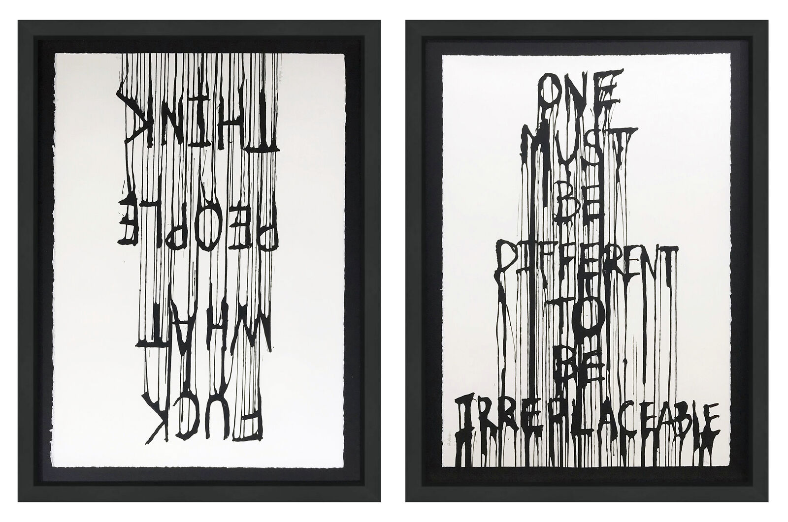 IRREPLACEABLE & OPINIONS (DIPTYCH) by Hijack, 2014