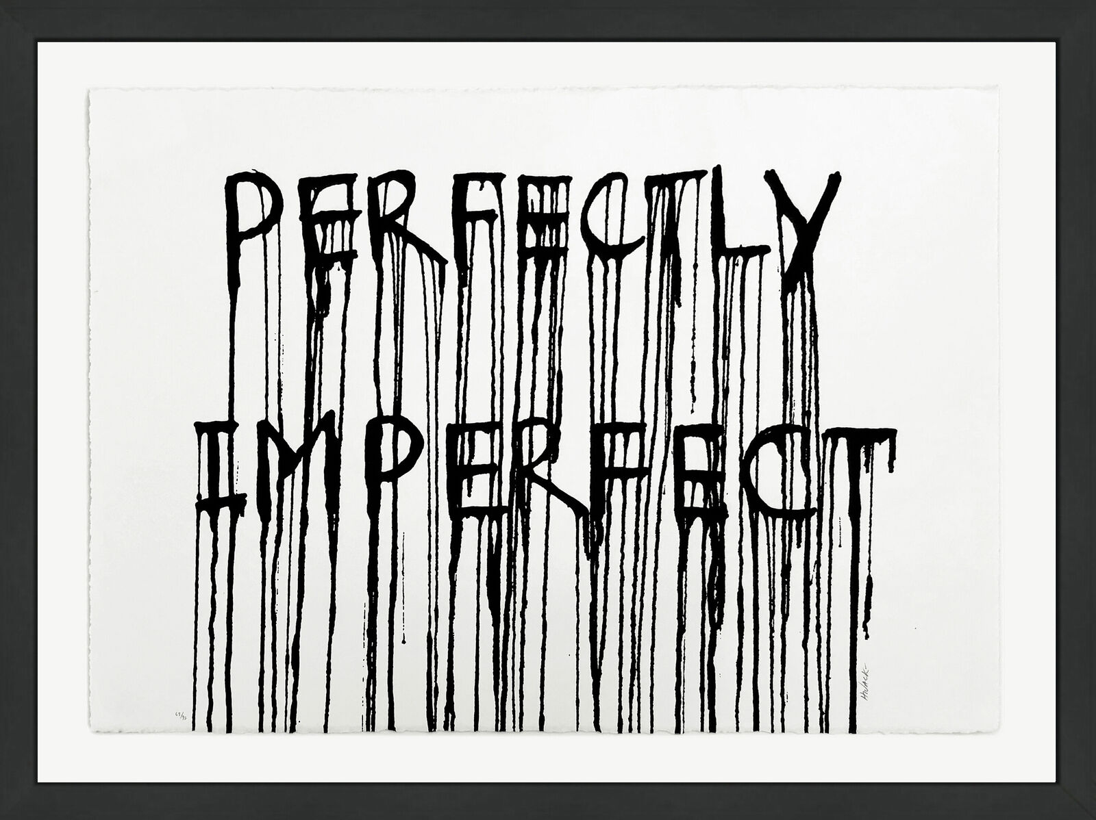 Artwork by Hijack, Perfectly Imperfect (framed hand signed screen print), Made of Screen Print 