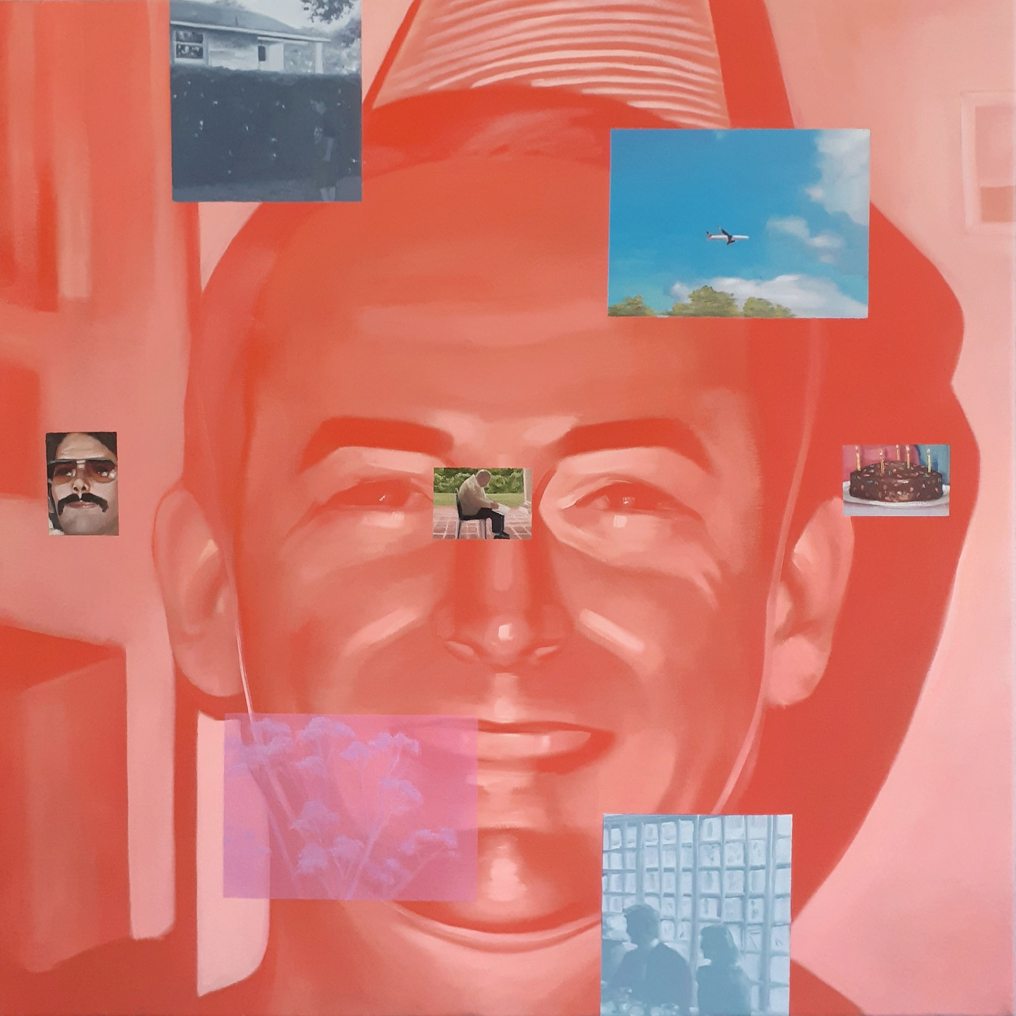 A painting of a man with a hat on his head.