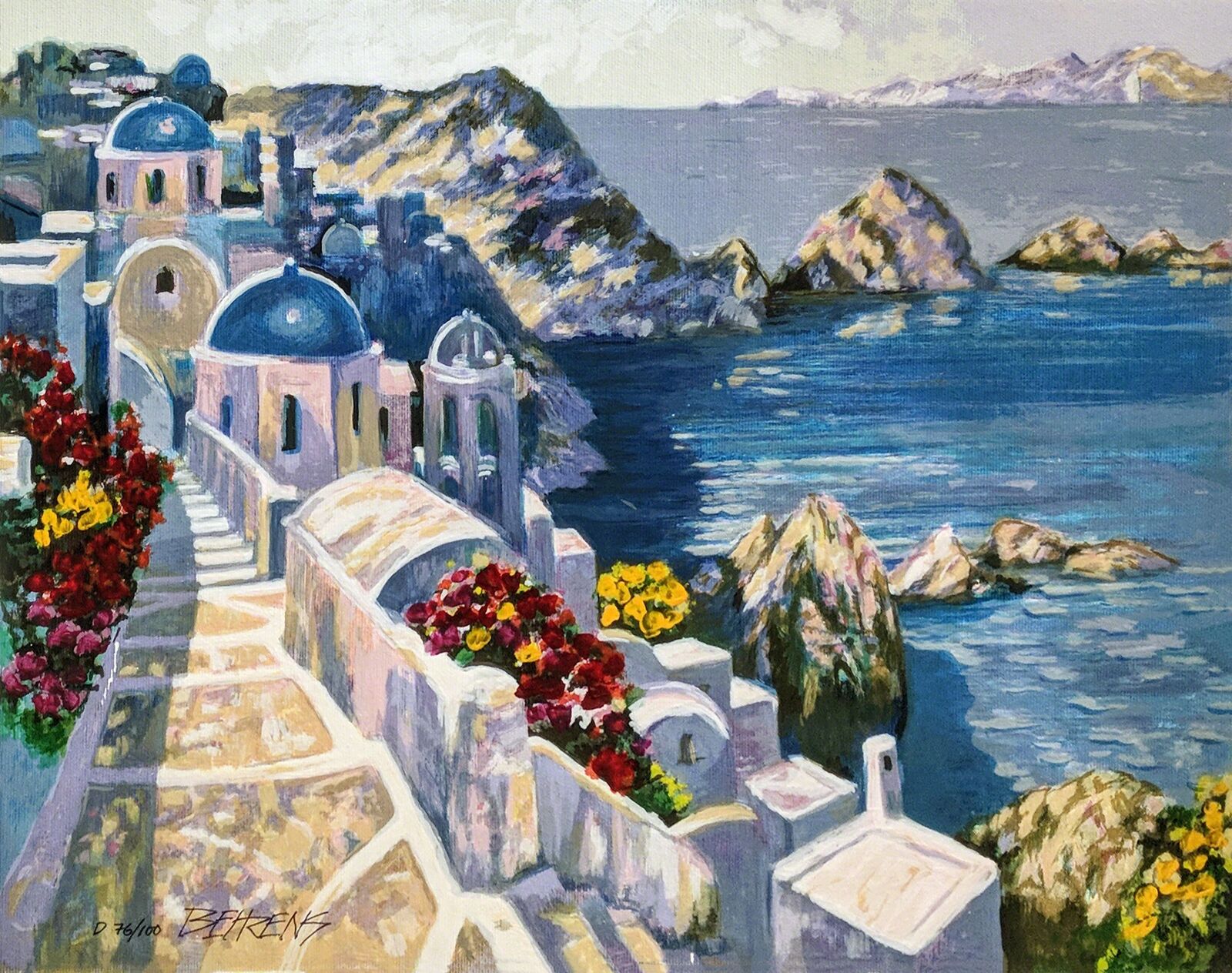 SANTORINI AFTERNOON (EMBELLISHED) by Howard Behrens, circa 1990