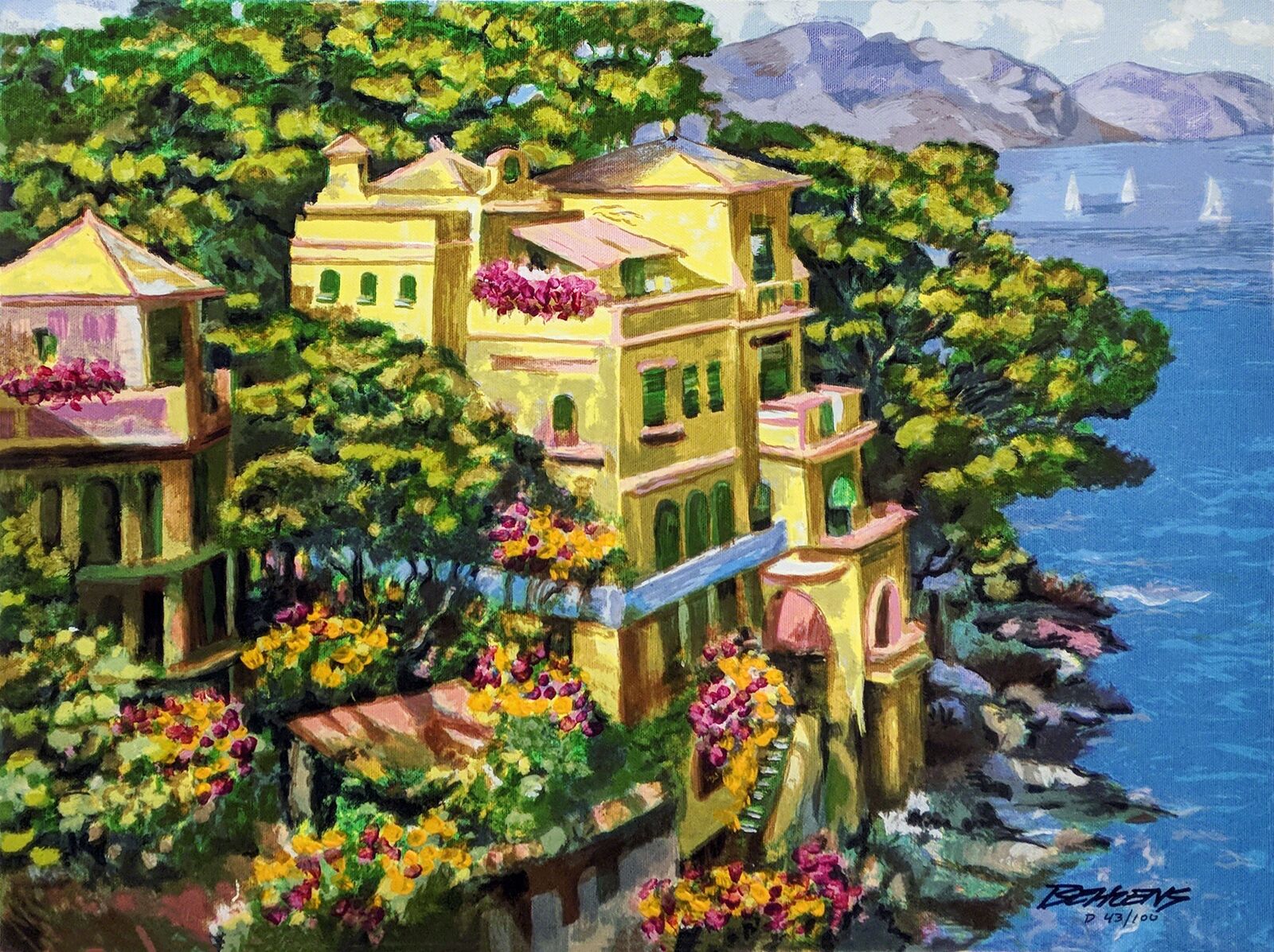 VILLA PORTOFINO (EMBELLISHED) by Howard Behrens, circa 1991