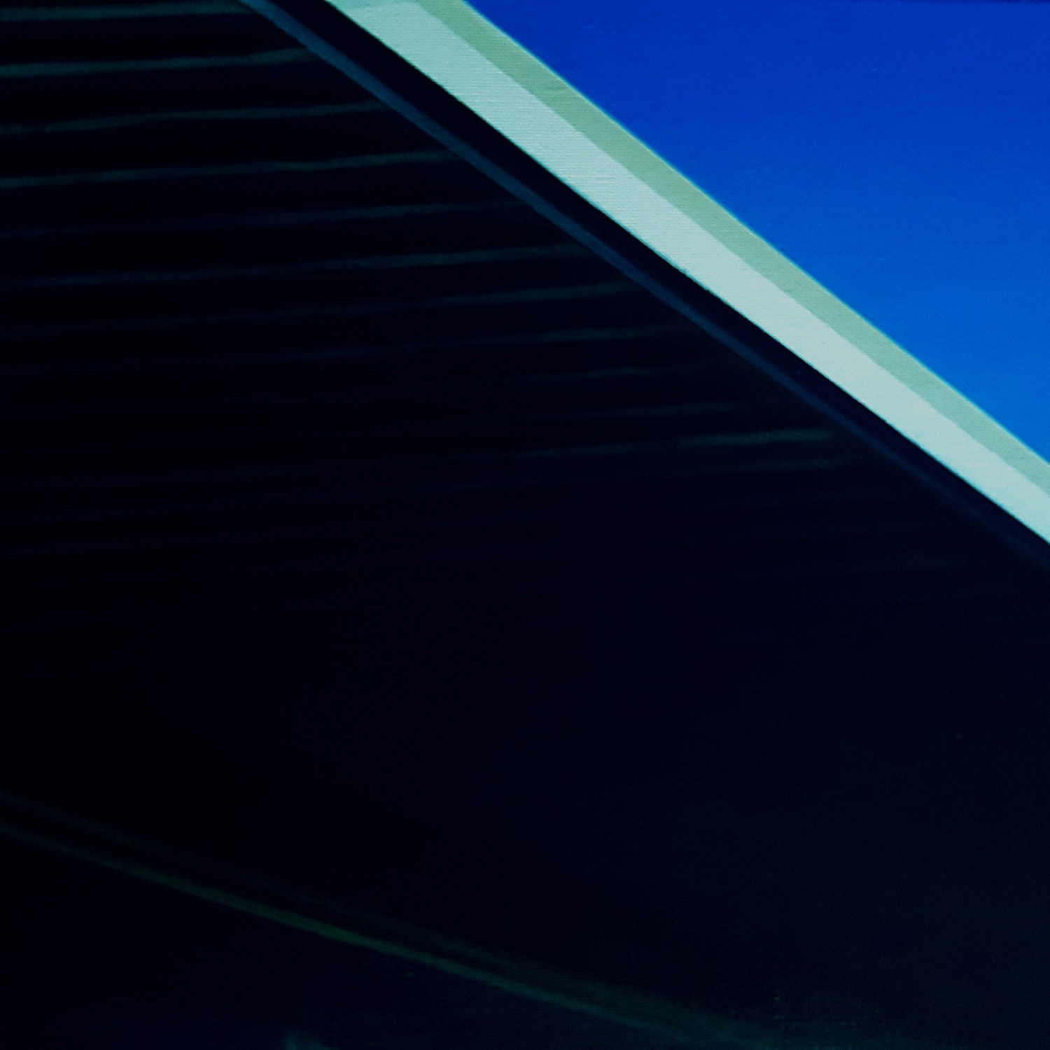 A minimalist abstract composition featuring bold geometric shapes and stark contrast.
