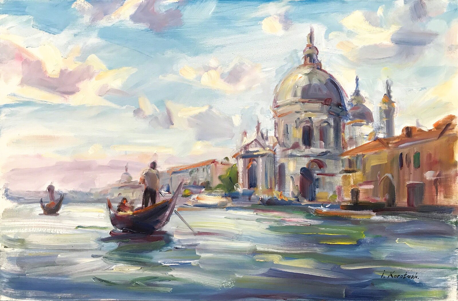 Artwork by Igor Korotash, Venice, Made of Oil On Canvas 