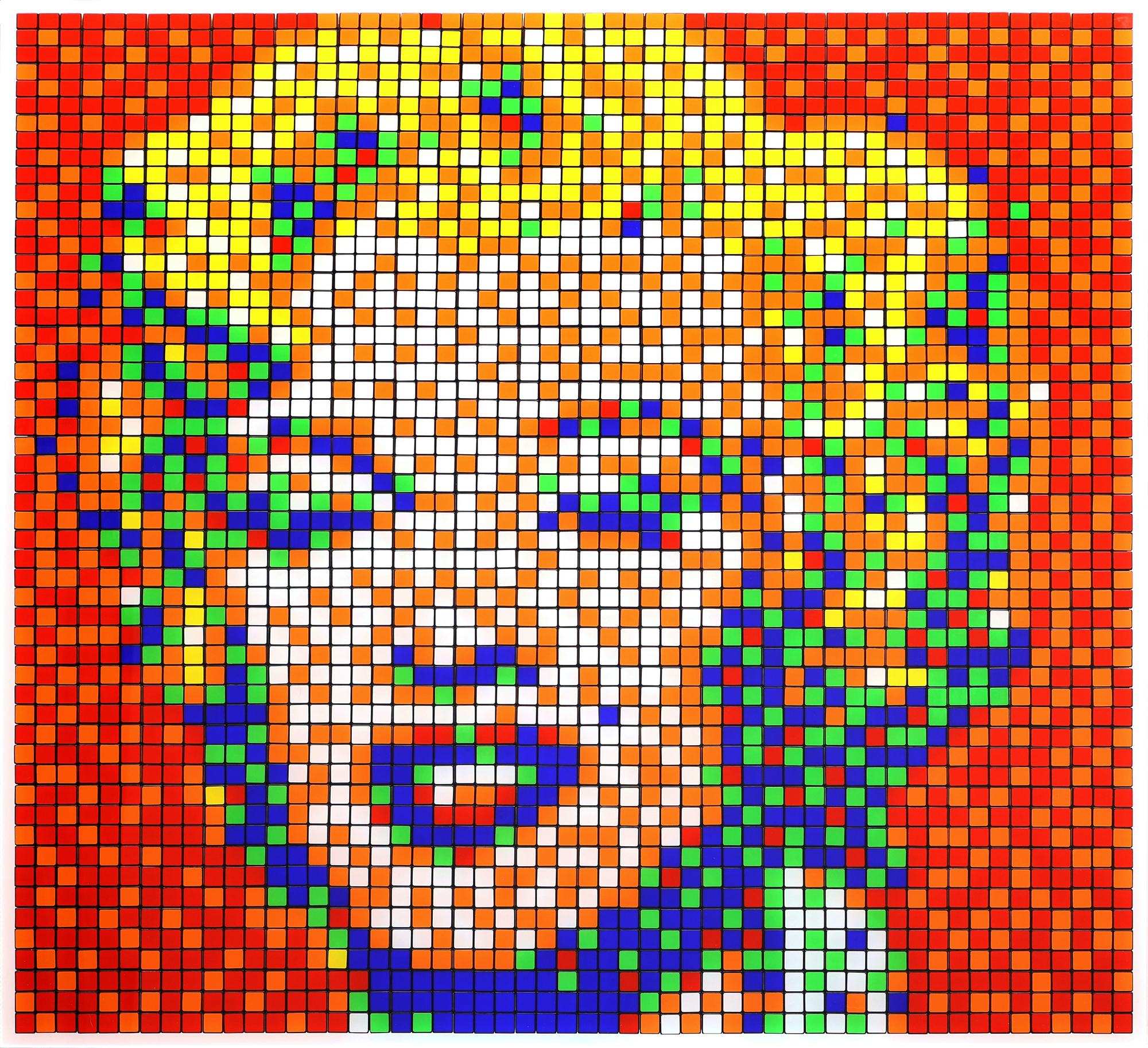 RUBIK SHOT RED MARILYN by Invader, 2023