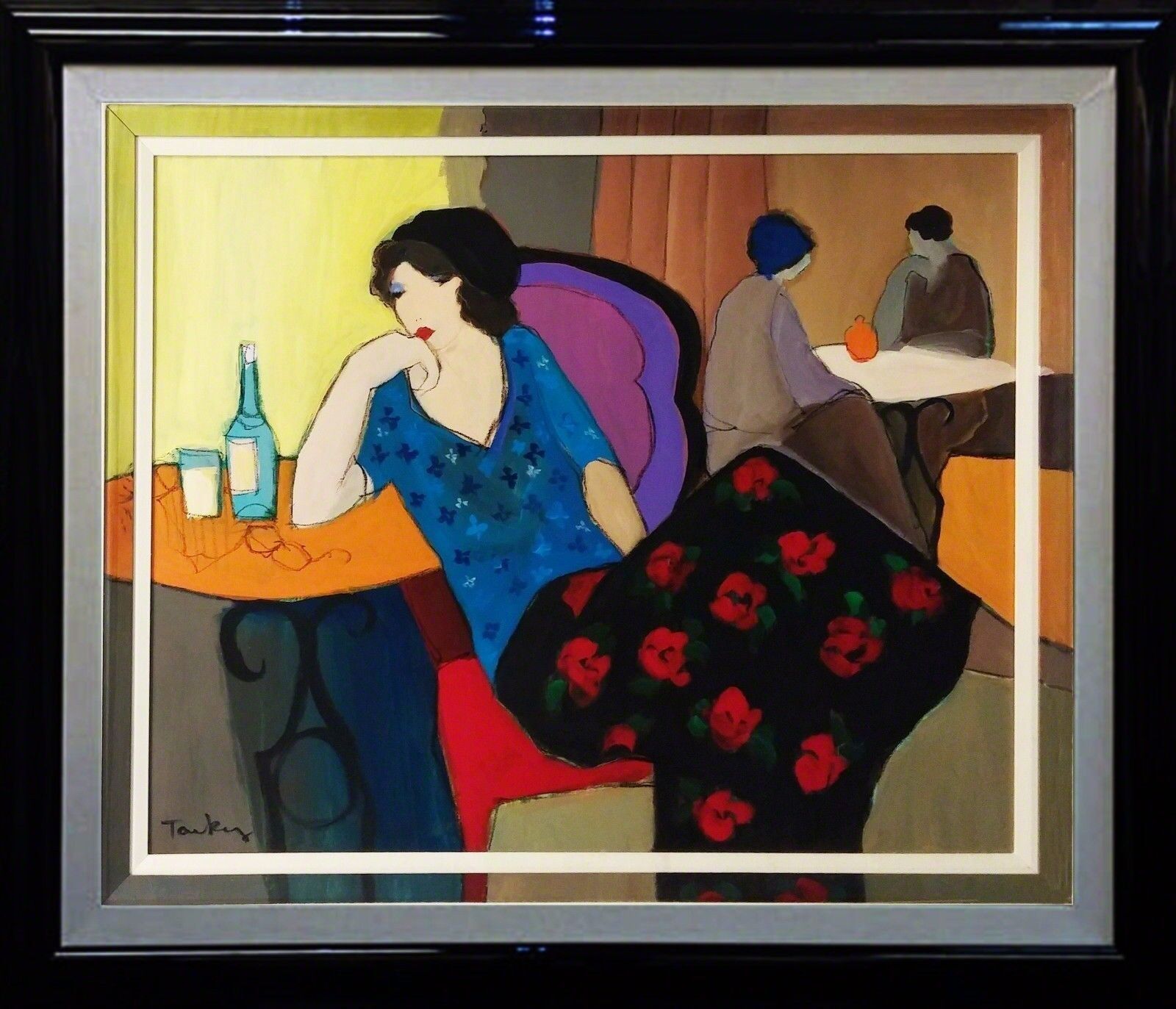 Artwork by Itzchak Tarkay, WAITING, Made of Acrylic On Canvas 