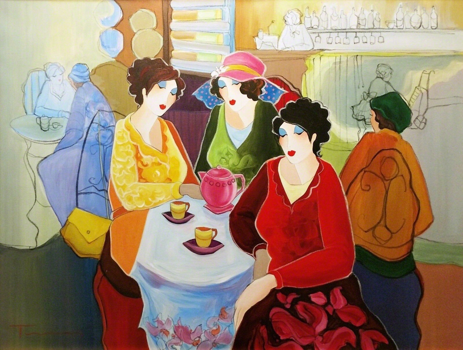 Tea Time by Itzchak Tarkay, null