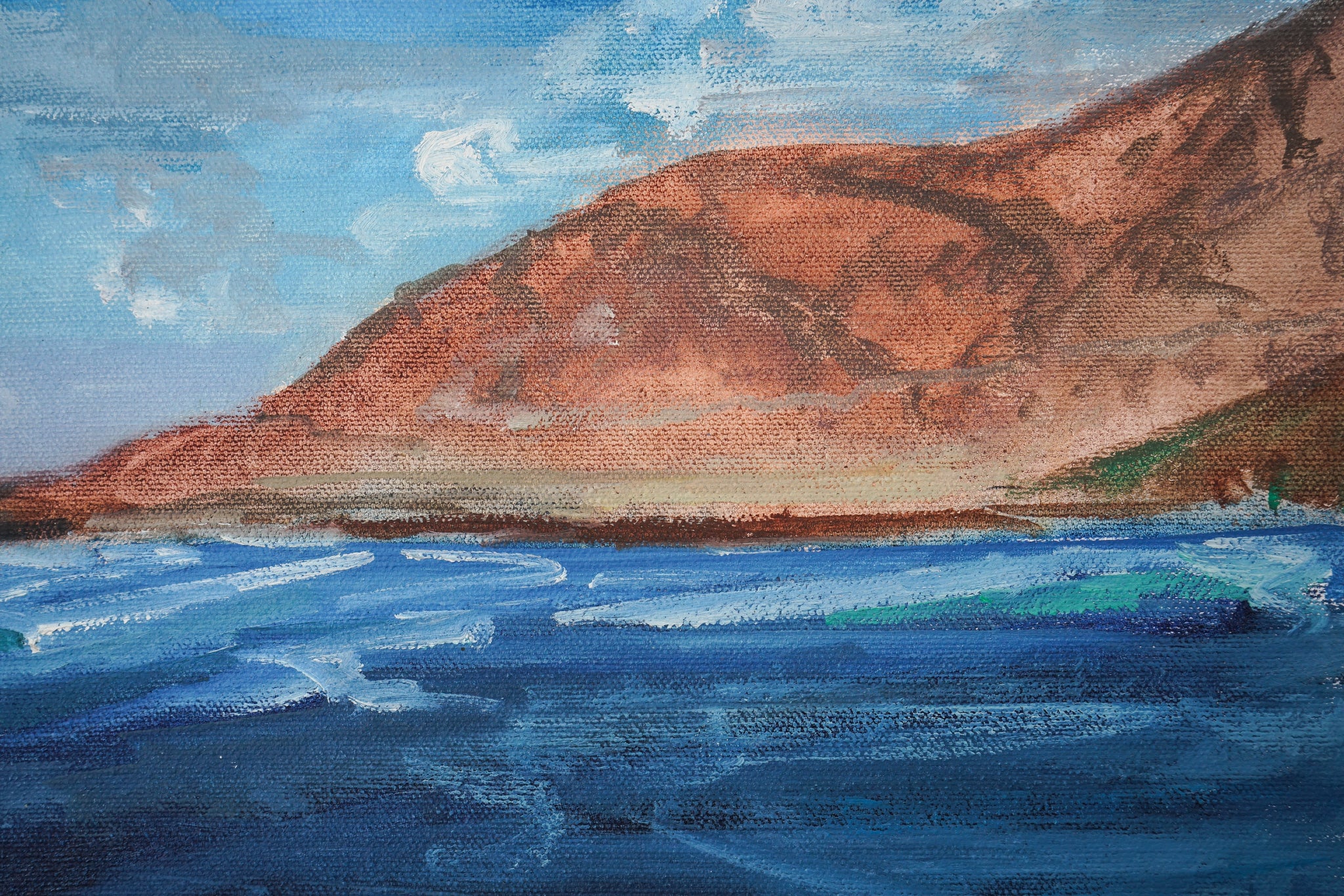 Artwork by Jackson, Las Palmas de Gran Canaria - Seascape, Made of Oil on board 