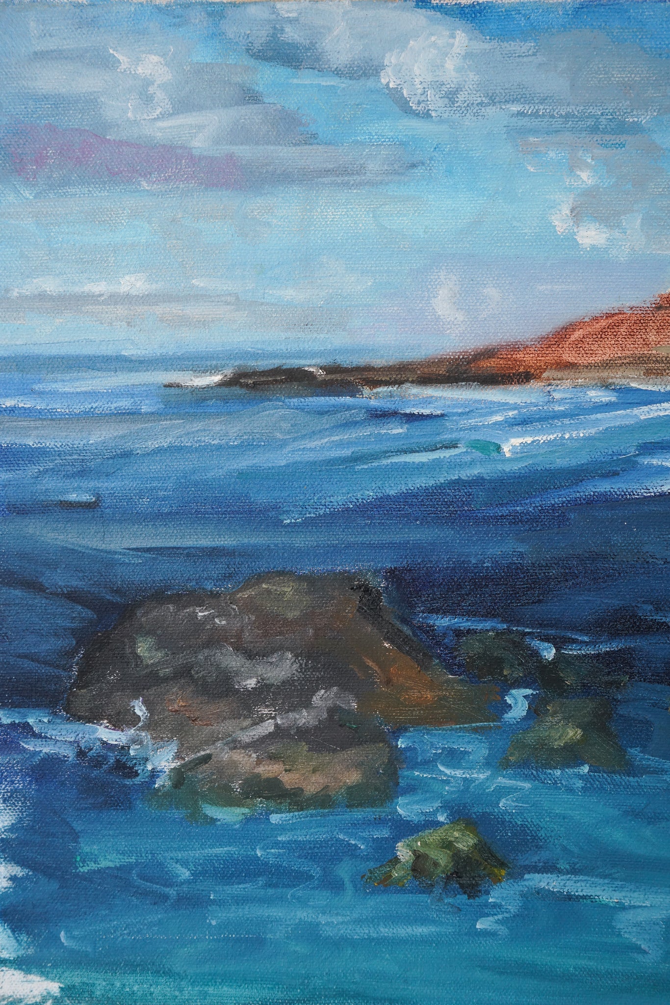 Artwork by Jackson, Las Palmas de Gran Canaria - Seascape, Made of Oil on board 