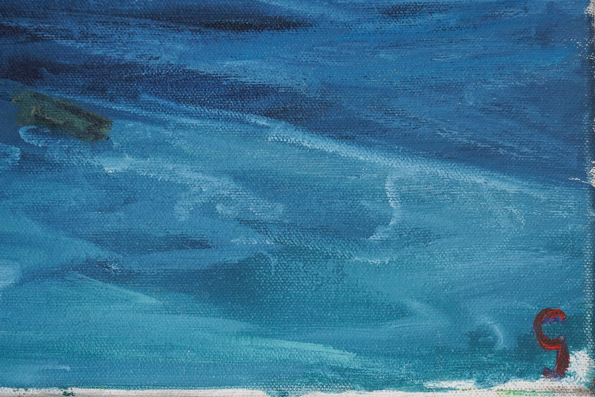 Artwork by Jackson, Las Palmas de Gran Canaria - Seascape, Made of Oil on board 