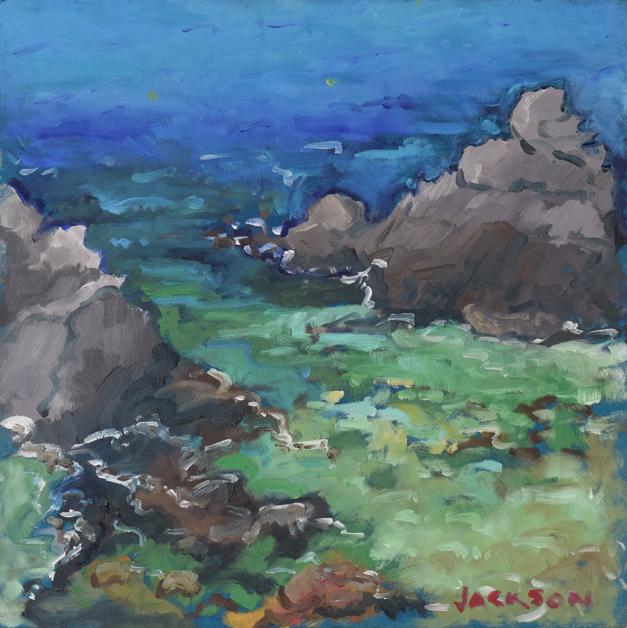 Artwork by Jackson, Costa Brava - Fosca - Perfect Bay, Made of Oil on board 
