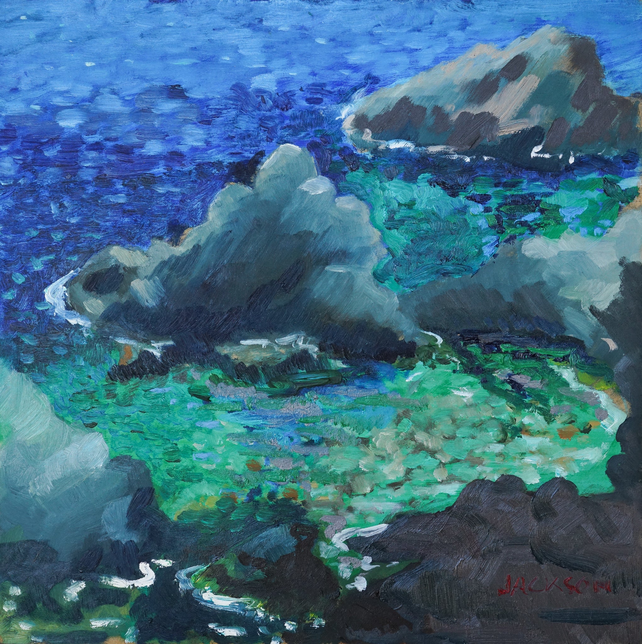 Artwork by Jackson, Fosca Bay - Costa Brava, Made of Oil on board 