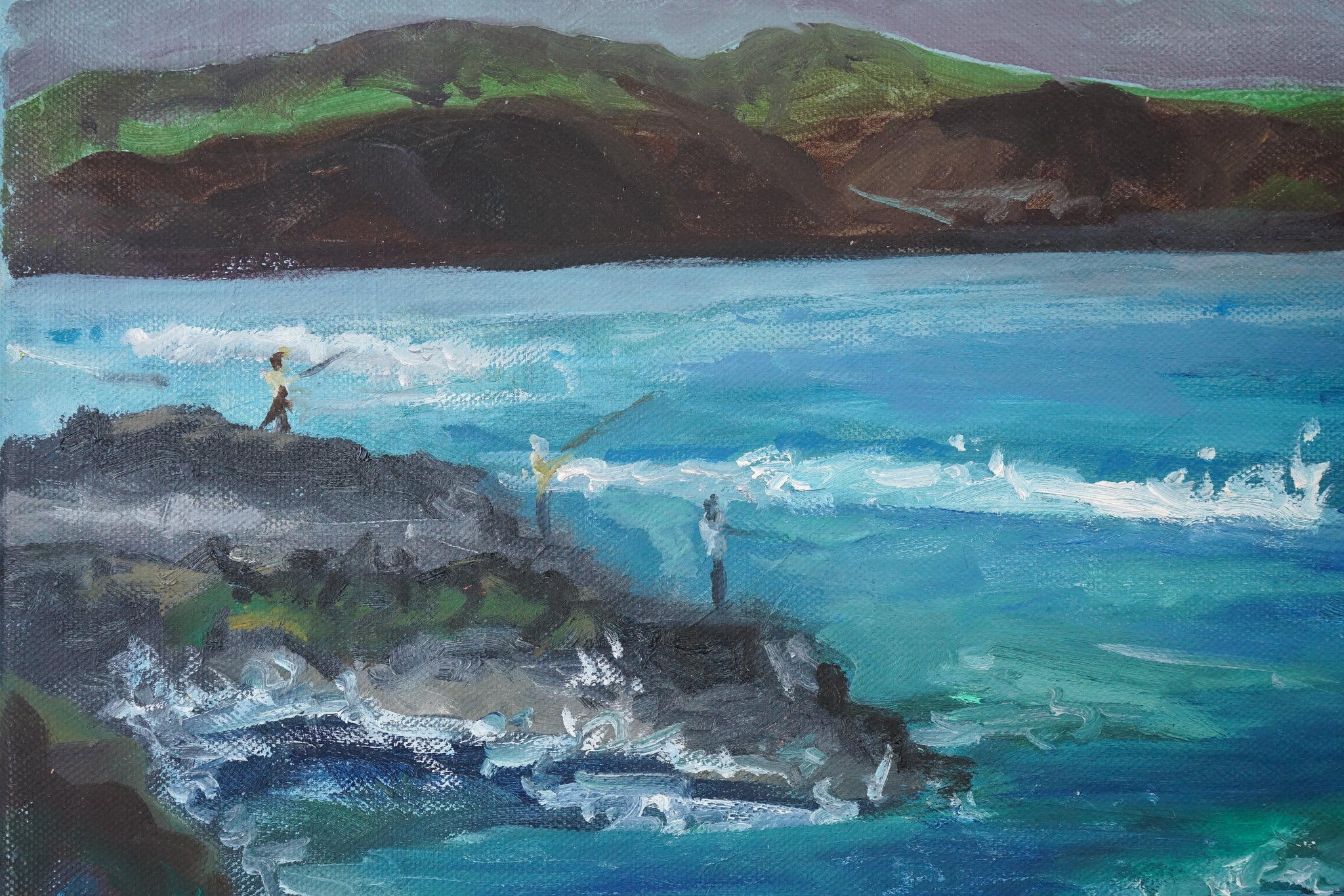 Artwork by Jackson, Gran Canaria - Las Palmas - Seascape - En Plein Air, Made of Oil on board 