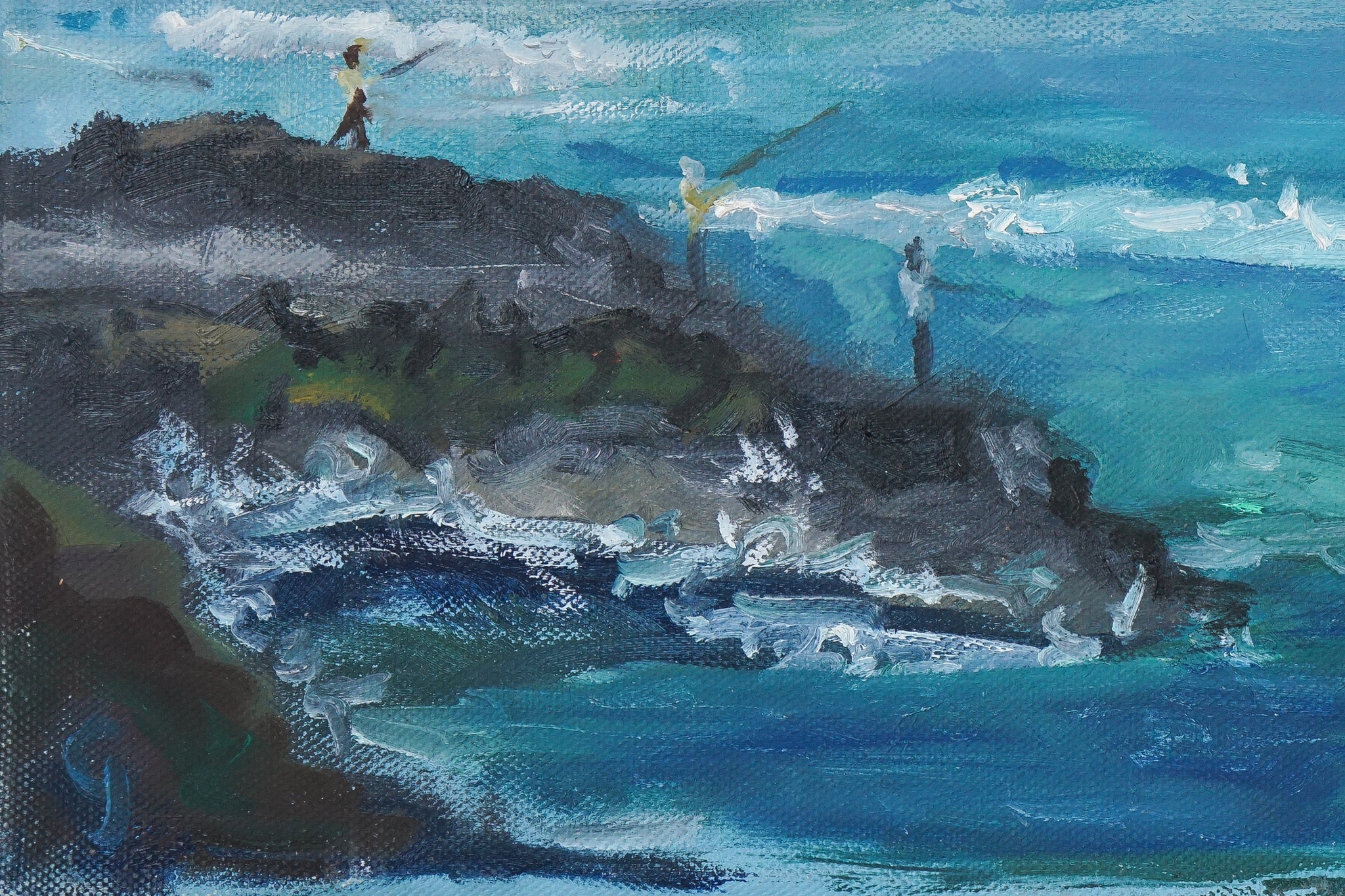 Artwork by Jackson, Gran Canaria - Las Palmas - Seascape - En Plein Air, Made of Oil on board 