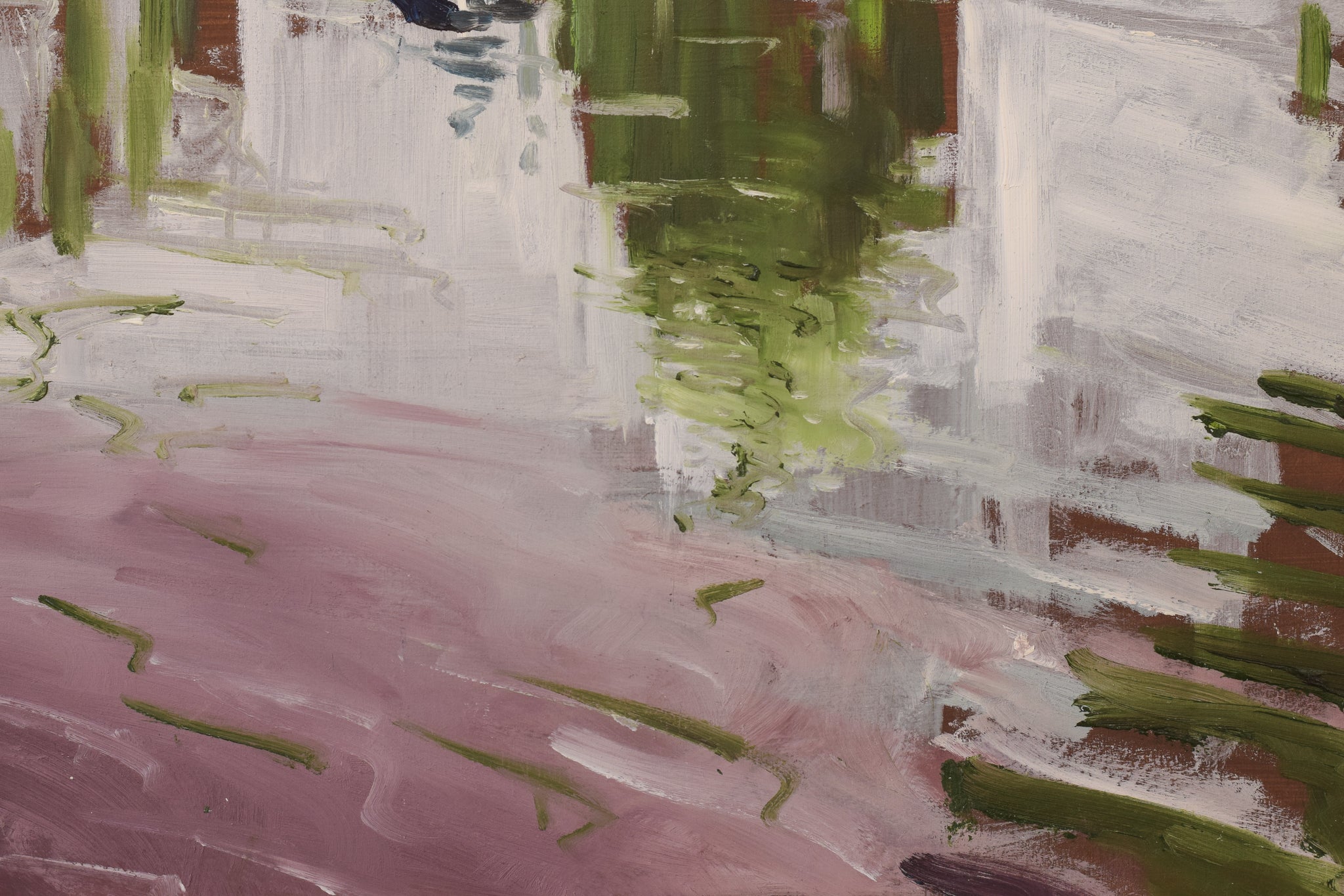Artwork by Jackson, Kew Bridge - Towards Strand-on-the-Green, Made of Oil on board 