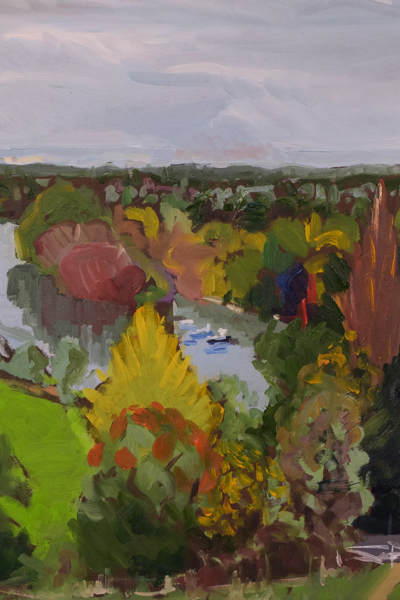 Artwork by Jackson, Richmond Terrace - Autumn, Made of Oil on board 