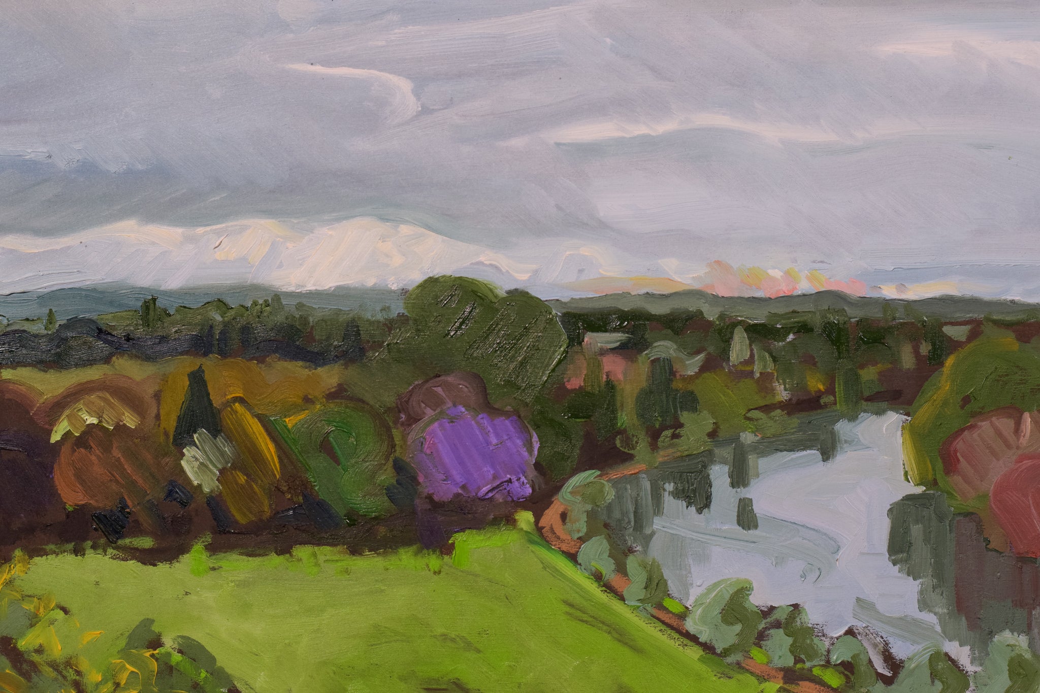 Artwork by Jackson, Richmond Terrace - Autumn, Made of Oil on board 