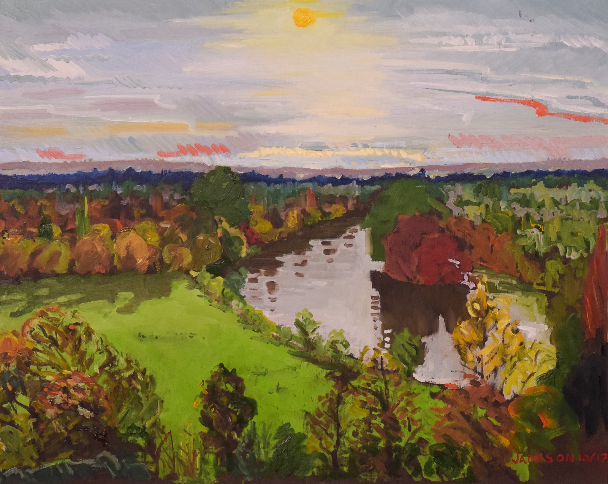 Richmond Terrace - Autumn Sunset by Jackson, 21st Century