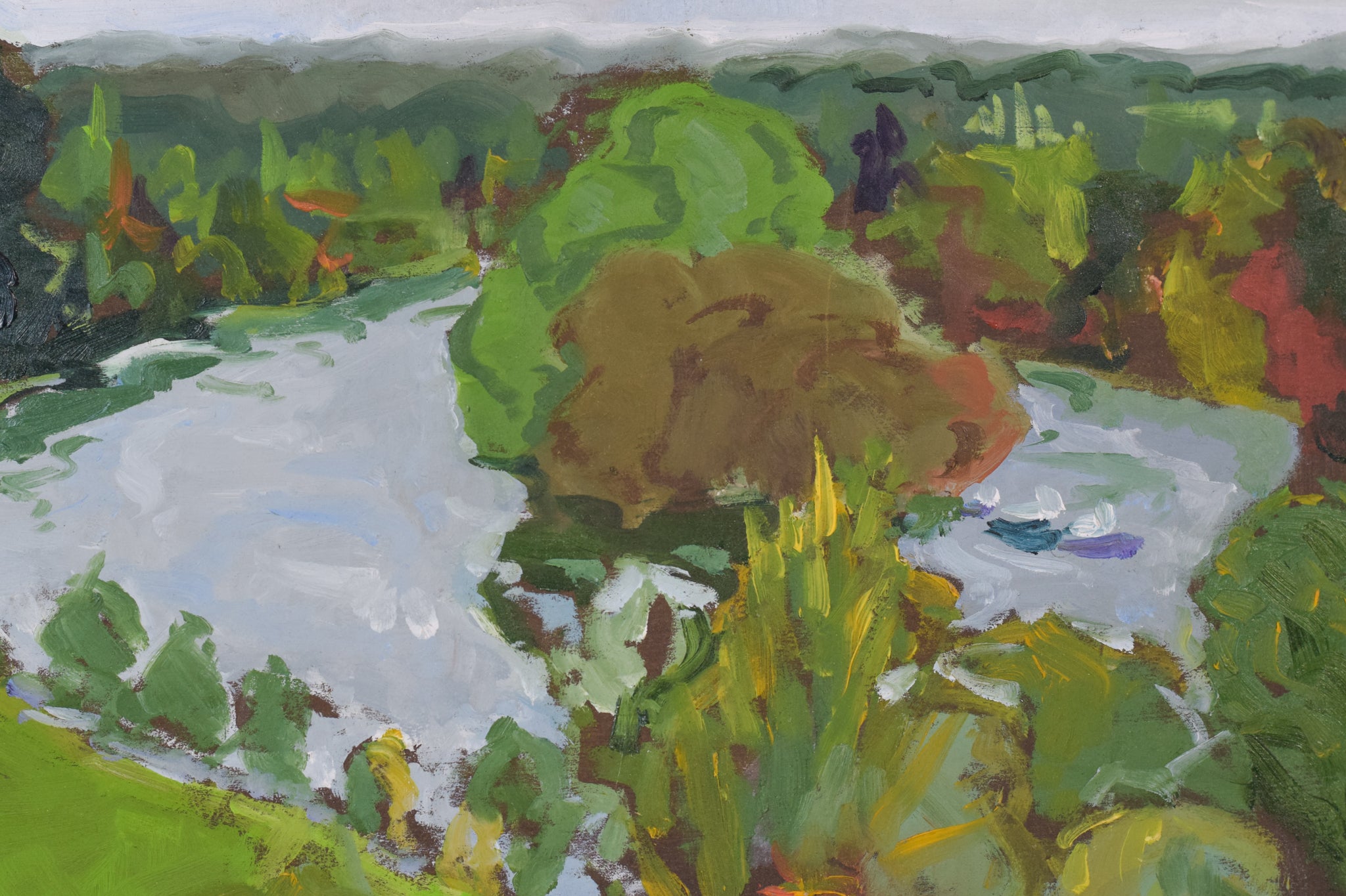 Artwork by Jackson, Richmond Terrace in Autumn - En Plein Air Painting, Made of Oil on board 