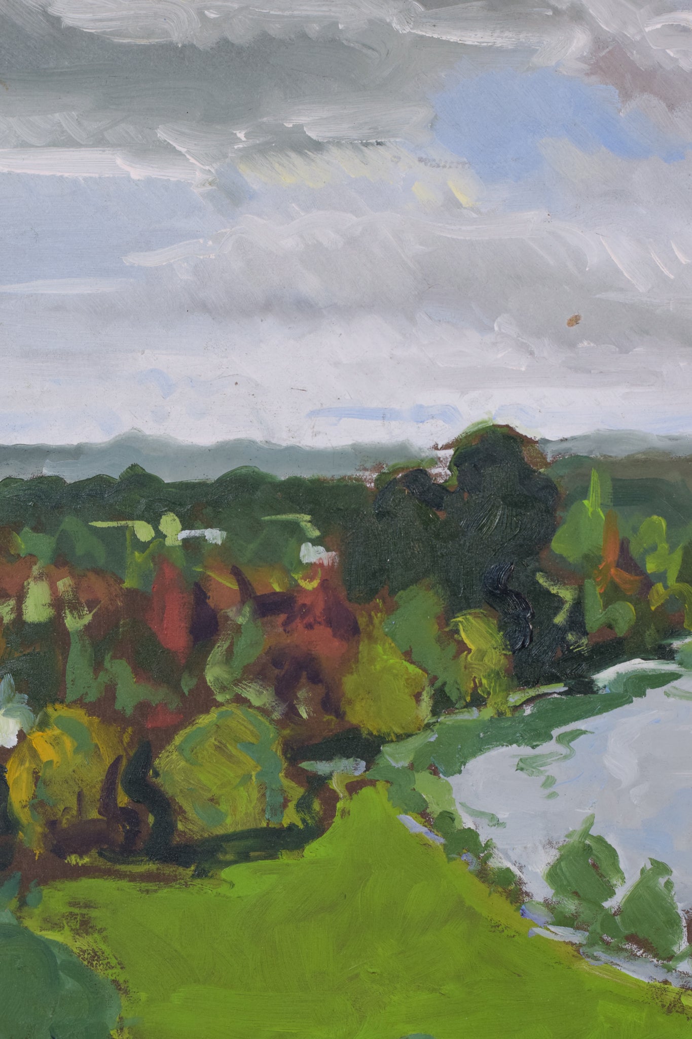 Artwork by Jackson, Richmond Terrace in Autumn - En Plein Air Painting, Made of Oil on board 
