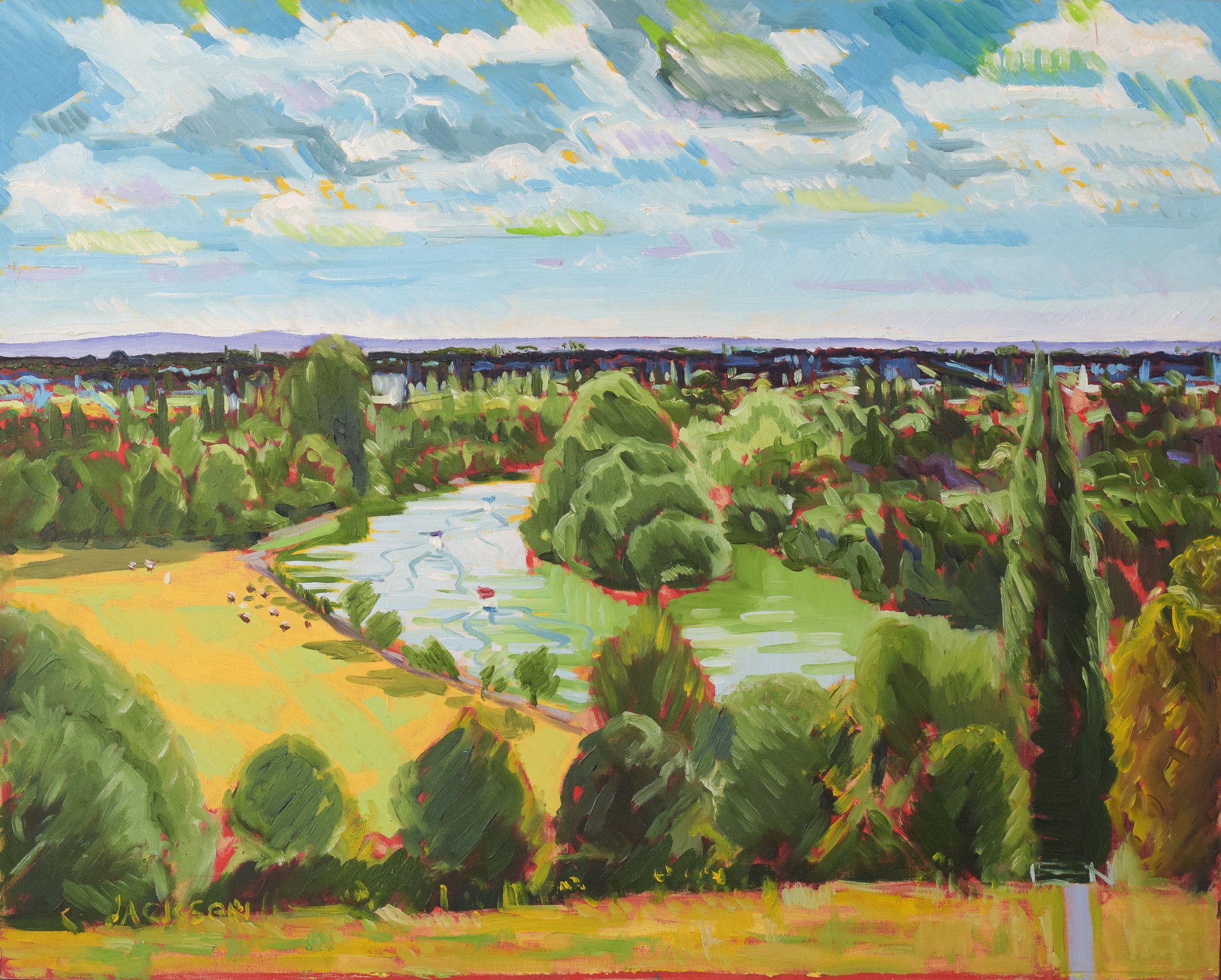 Richmond Terrace in Summer - En Plein Air by Jackson, 21st Century