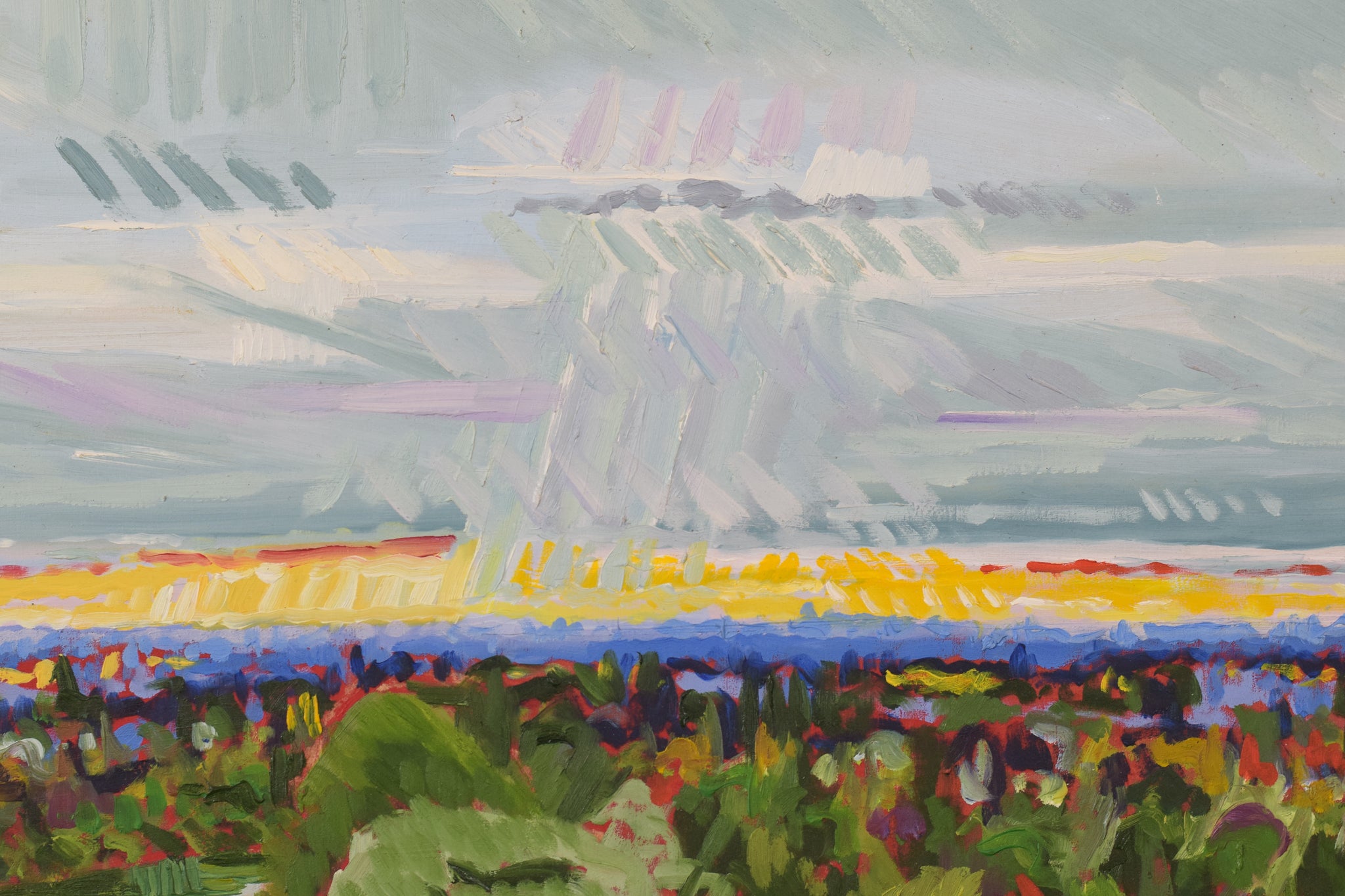 Artwork by Jackson, Richmond Terrace Sunset - En Plein Air, Made of Oil on board 