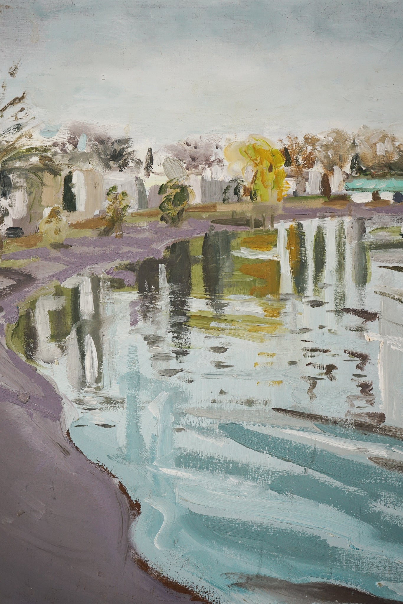 Artwork by Jackson, Strand on The Green - En Plein Air Oil Sketch, Made of Oil on board 