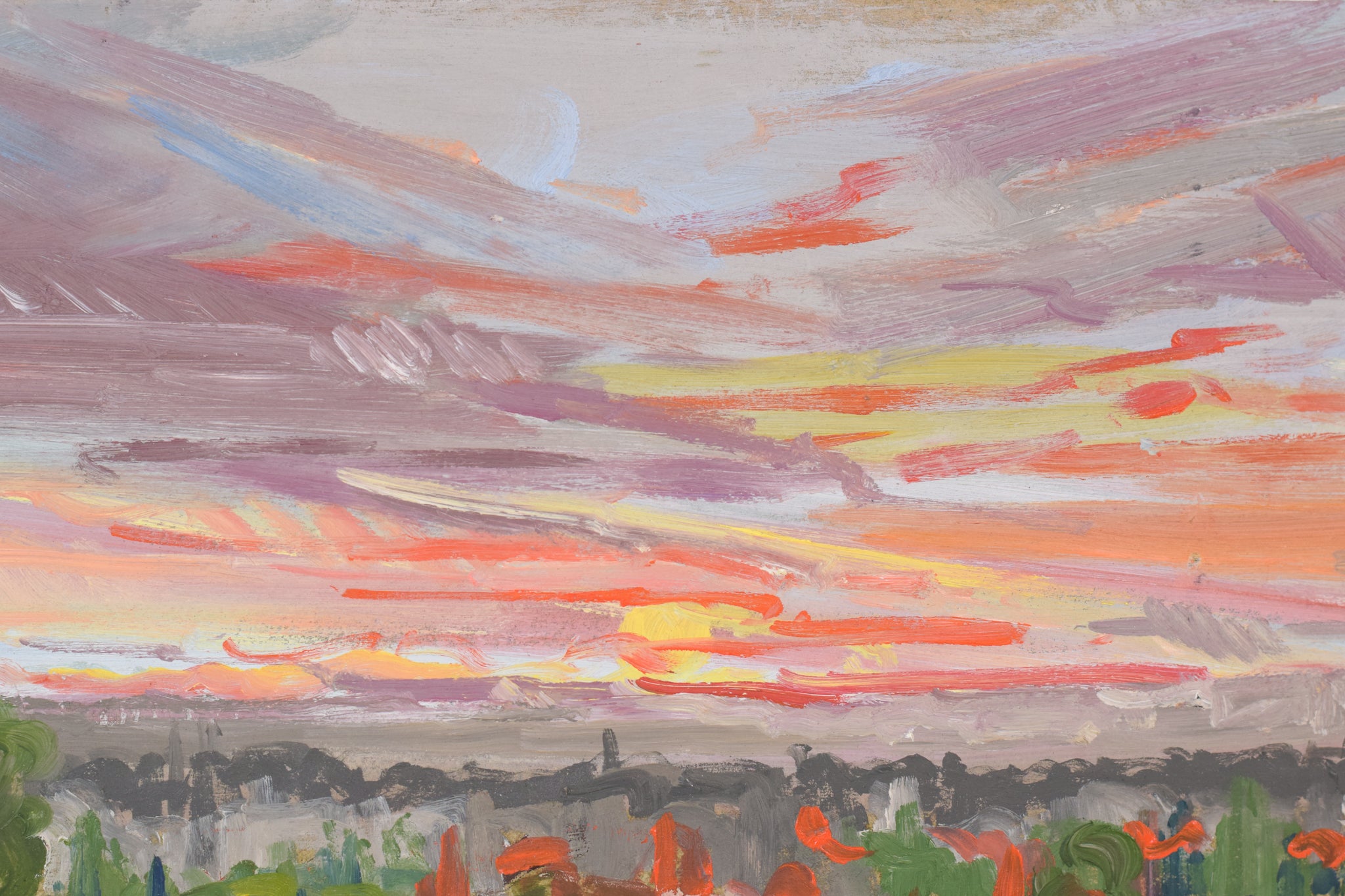 Artwork by Jackson, Sunset - Richmond Terrace, Made of Oil on board 