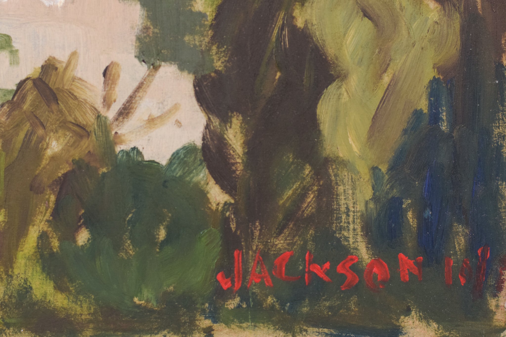 Artwork by Jackson, Sunset - Richmond Terrace, Made of Oil on board 