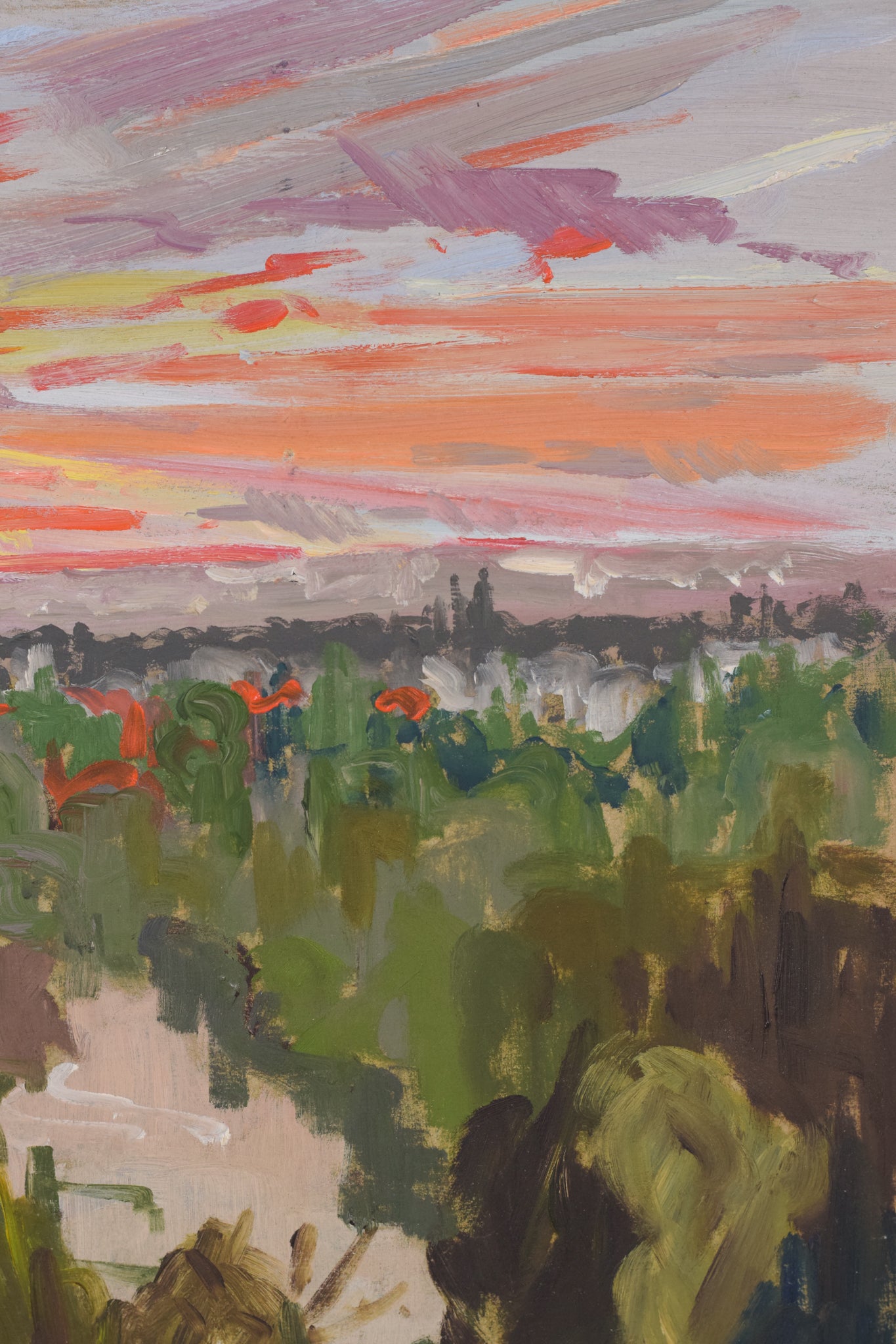 Artwork by Jackson, Sunset - Richmond Terrace, Made of Oil on board 