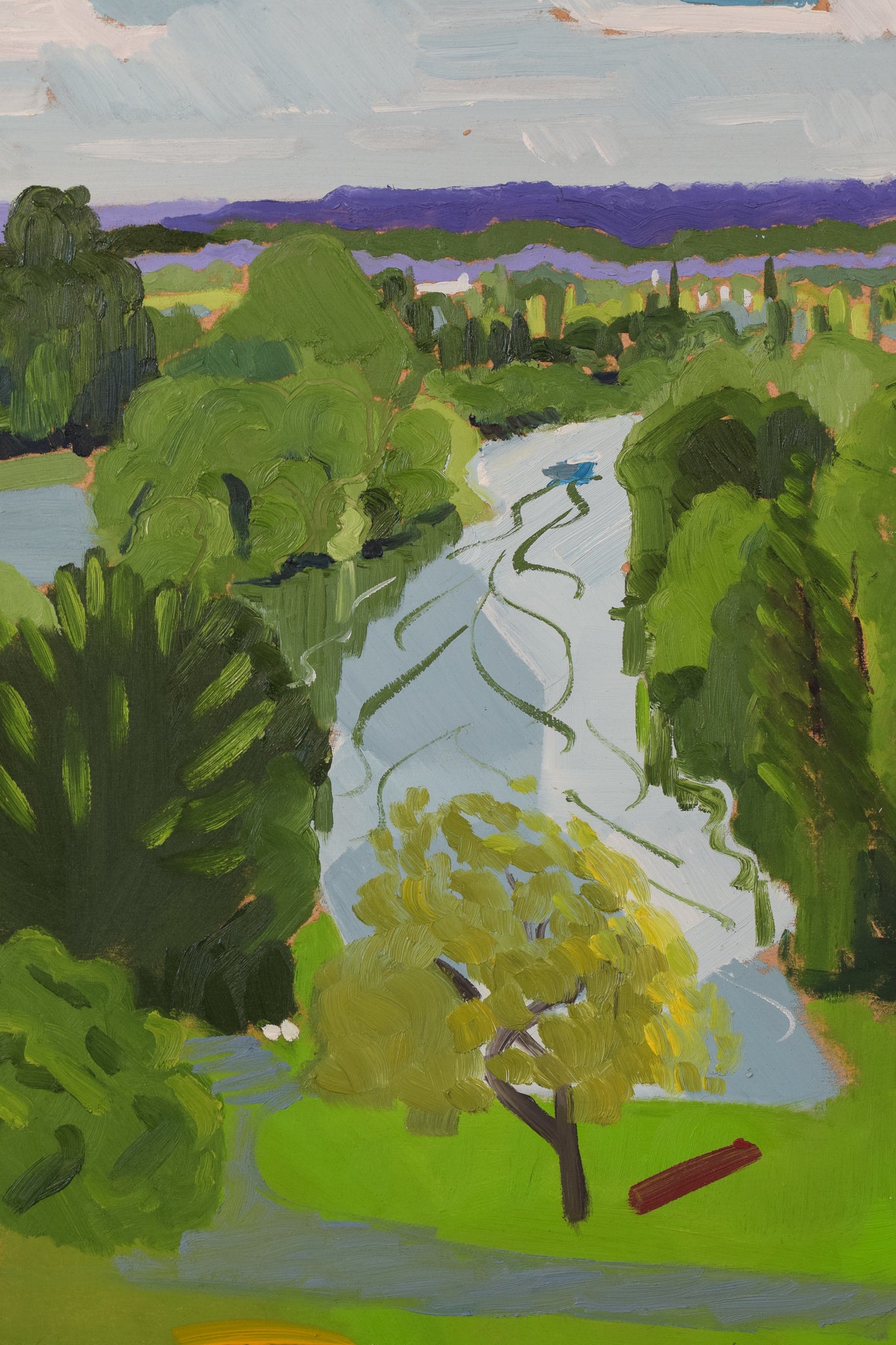 Artwork by Jackson, The Terrace, Richmond Hill - En Plein Air, Made of Oil on board 