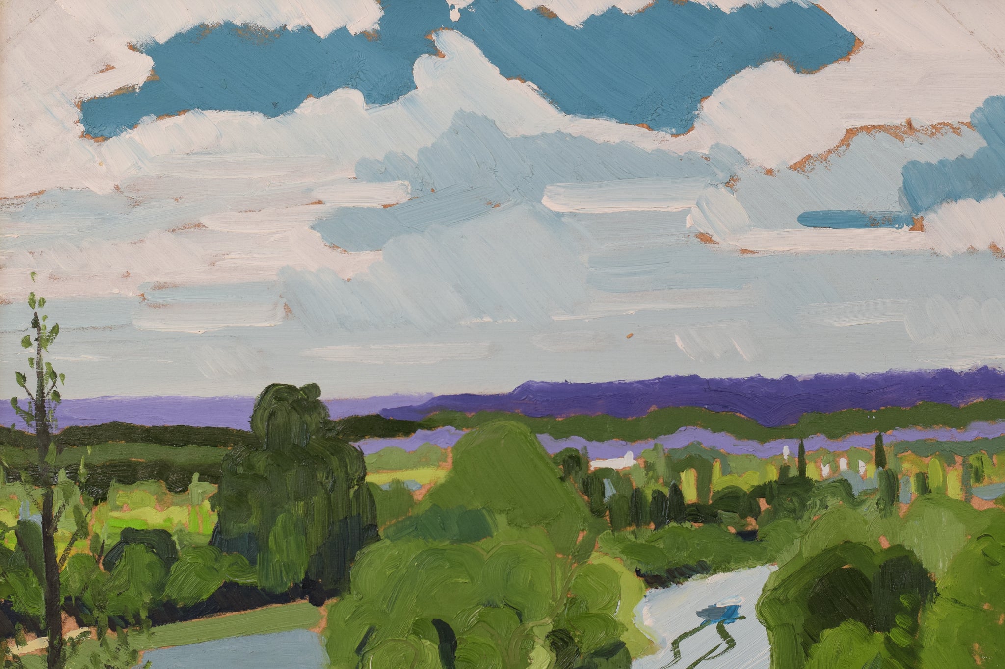 Artwork by Jackson, The Terrace, Richmond Hill - En Plein Air, Made of Oil on board 