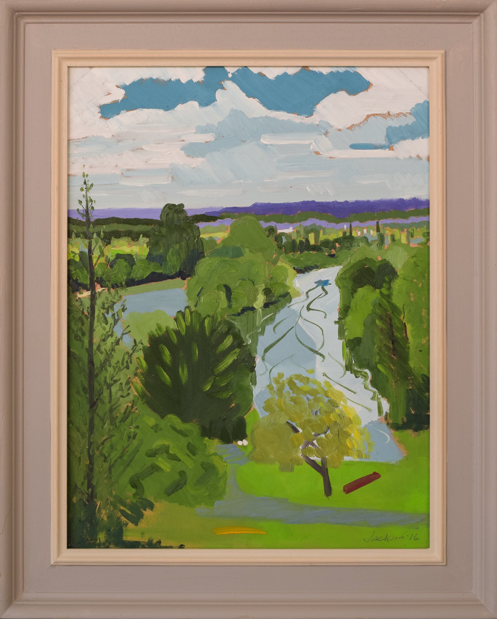 Artwork by Jackson, The Terrace, Richmond Hill - En Plein Air, Made of Oil on board 
