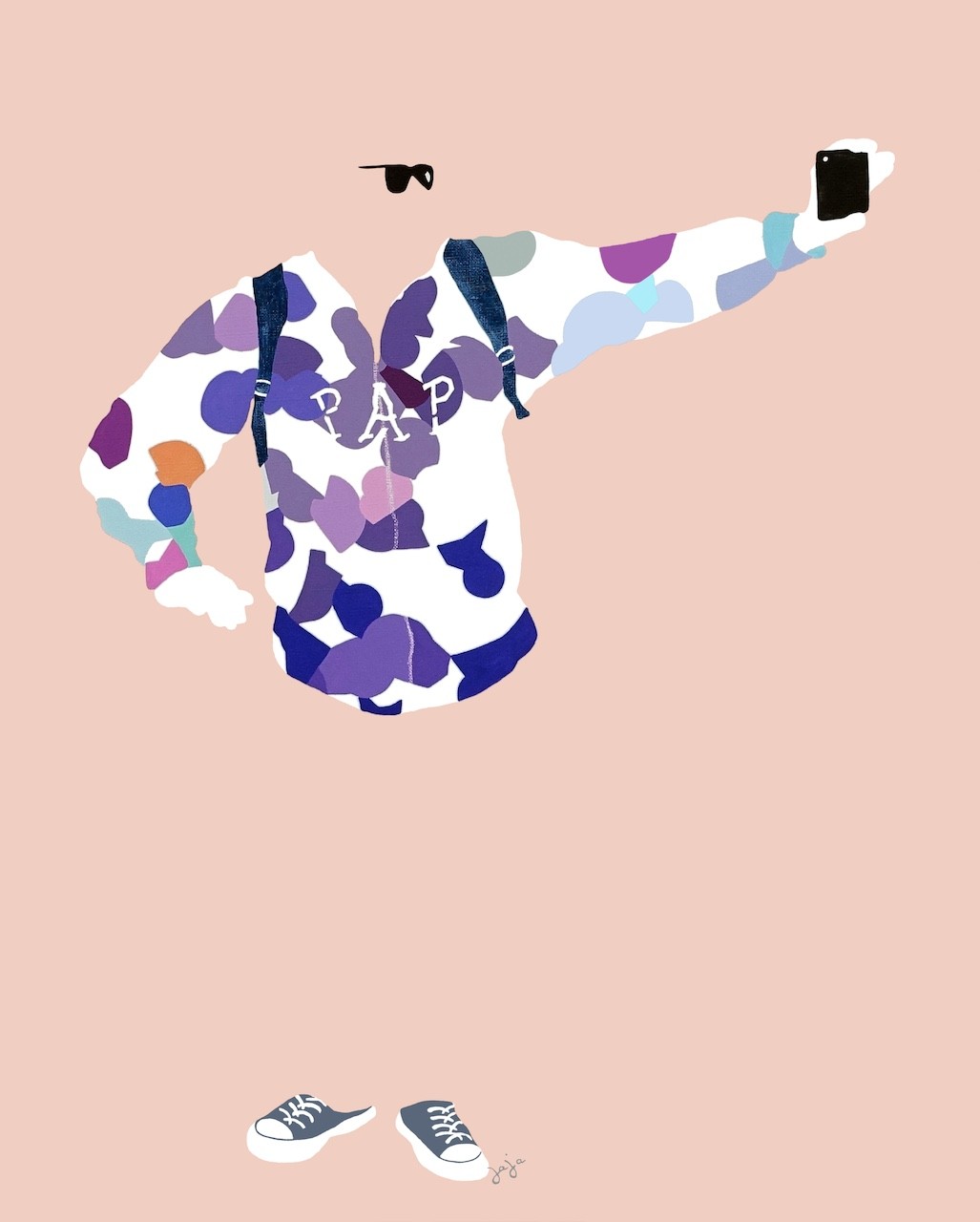 A man taking a selfie with his cell phone.