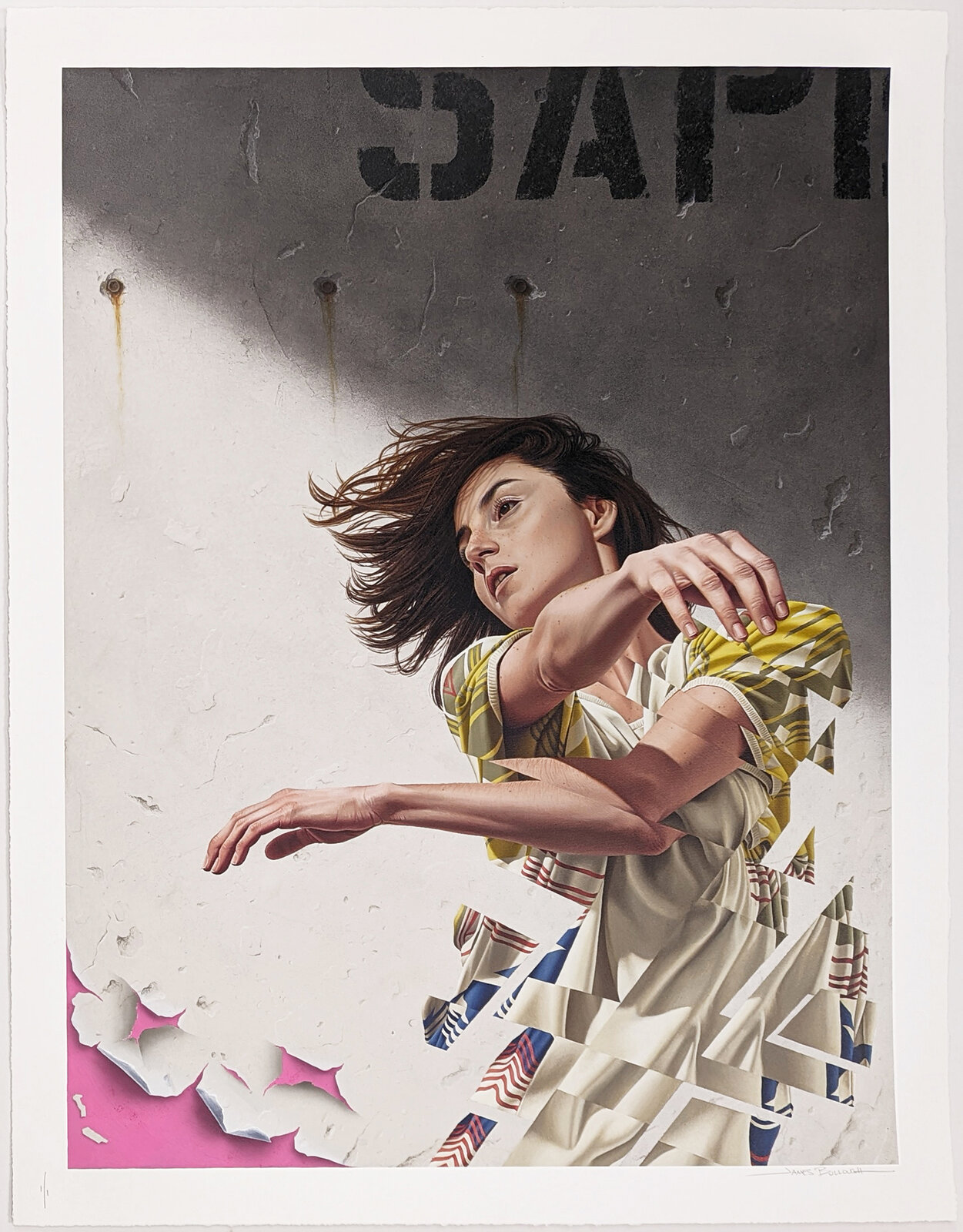Artwork by James Bullough, Moving Target (Pink), Made of Hand Painted And Varnished Giclee 
