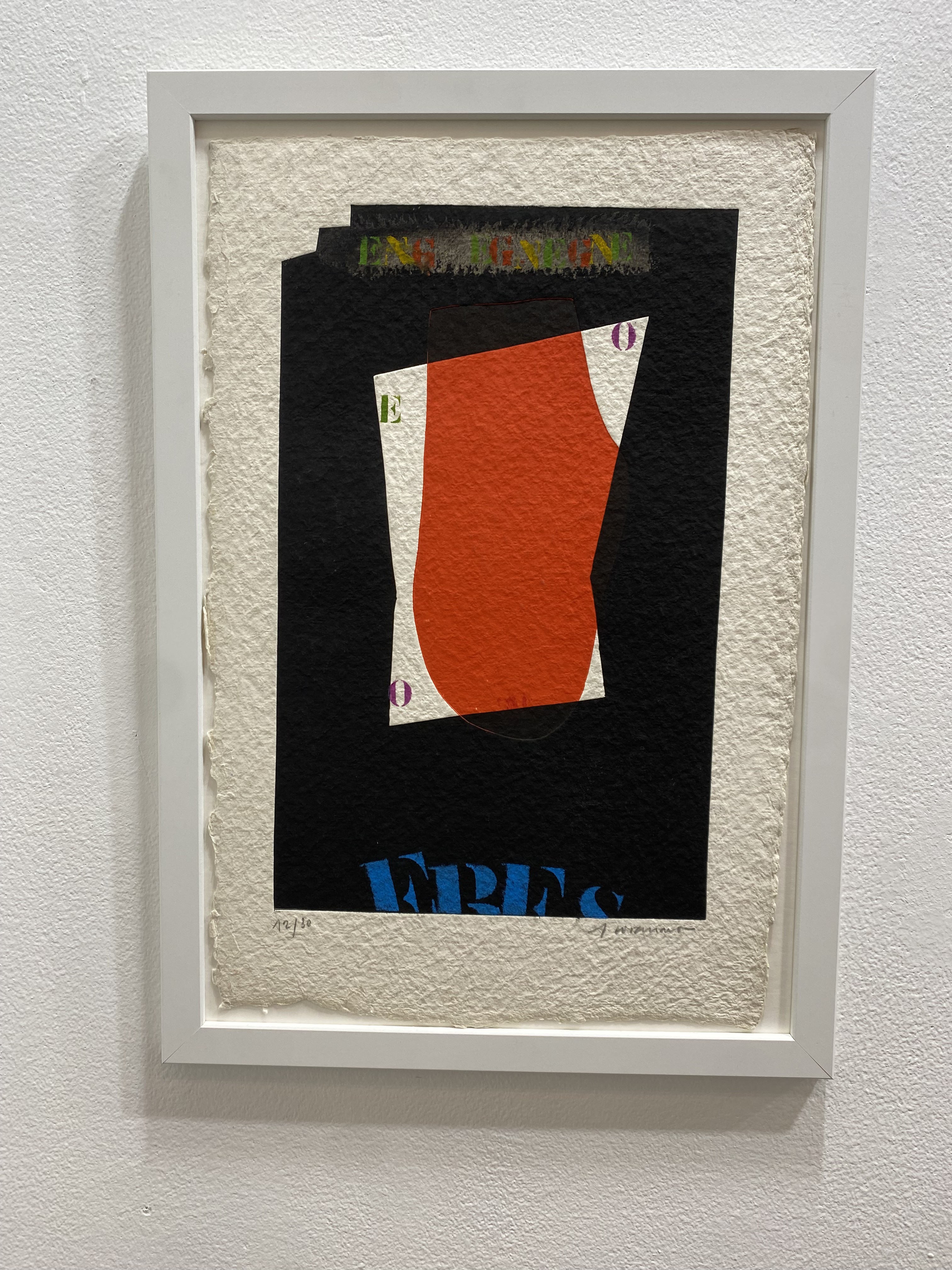 A black and red poster with a red and white design.