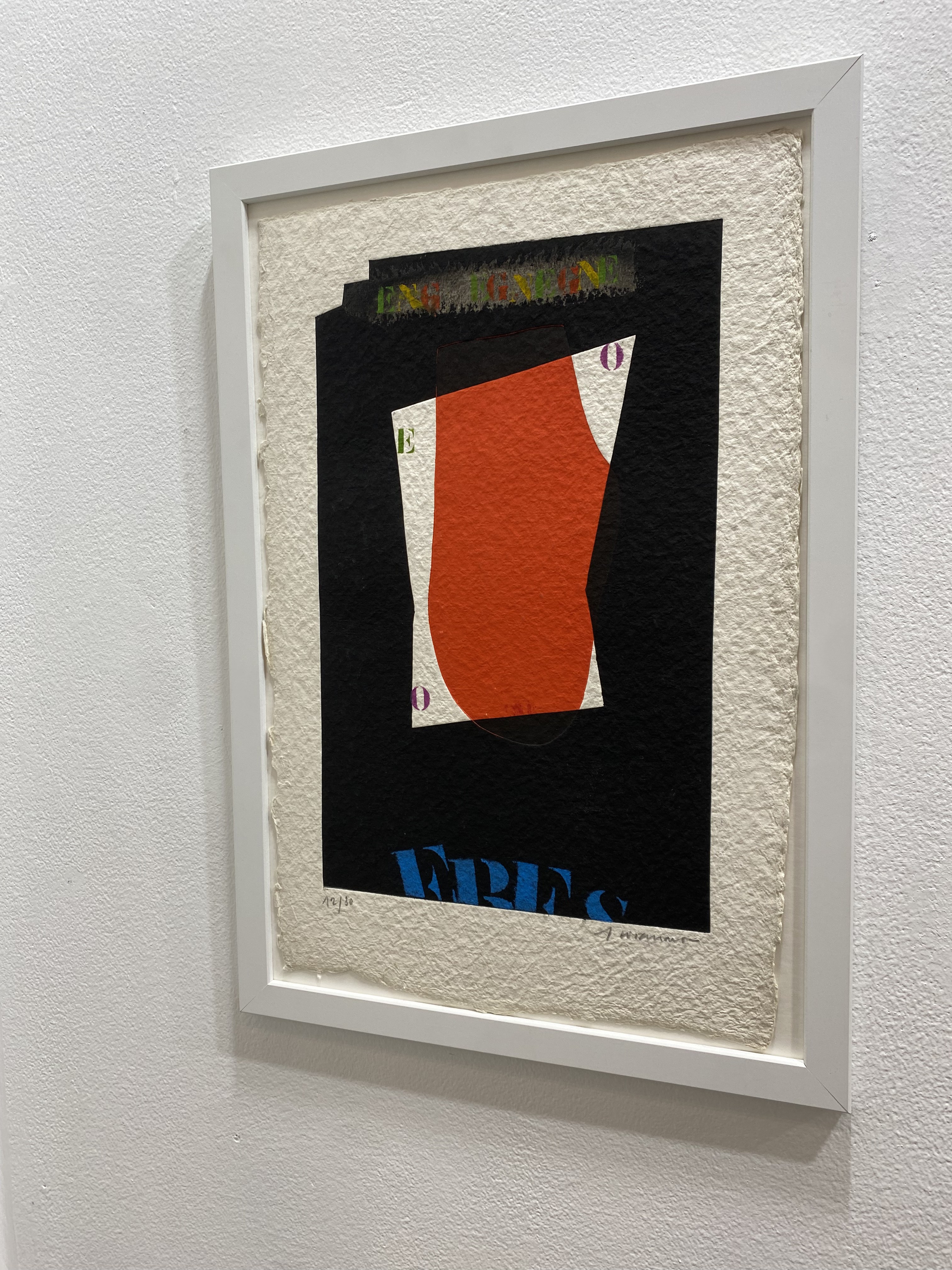 A black and red poster with a red and white design.