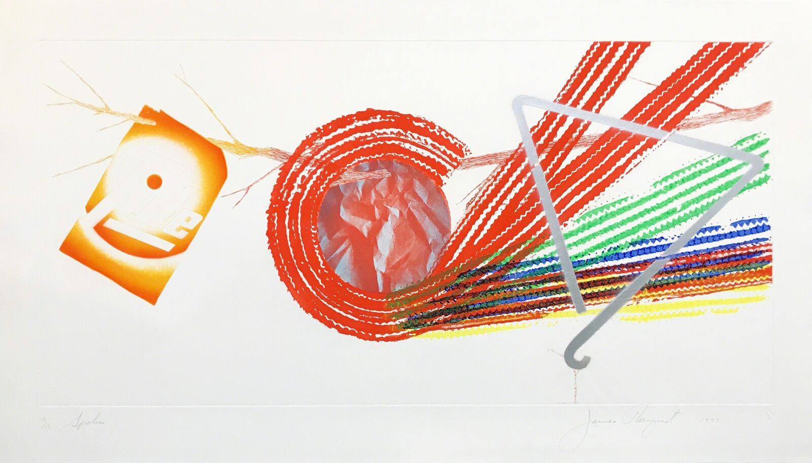 Artwork by James Rosenquist, SPOKES, Made of Etching & Aquatint 