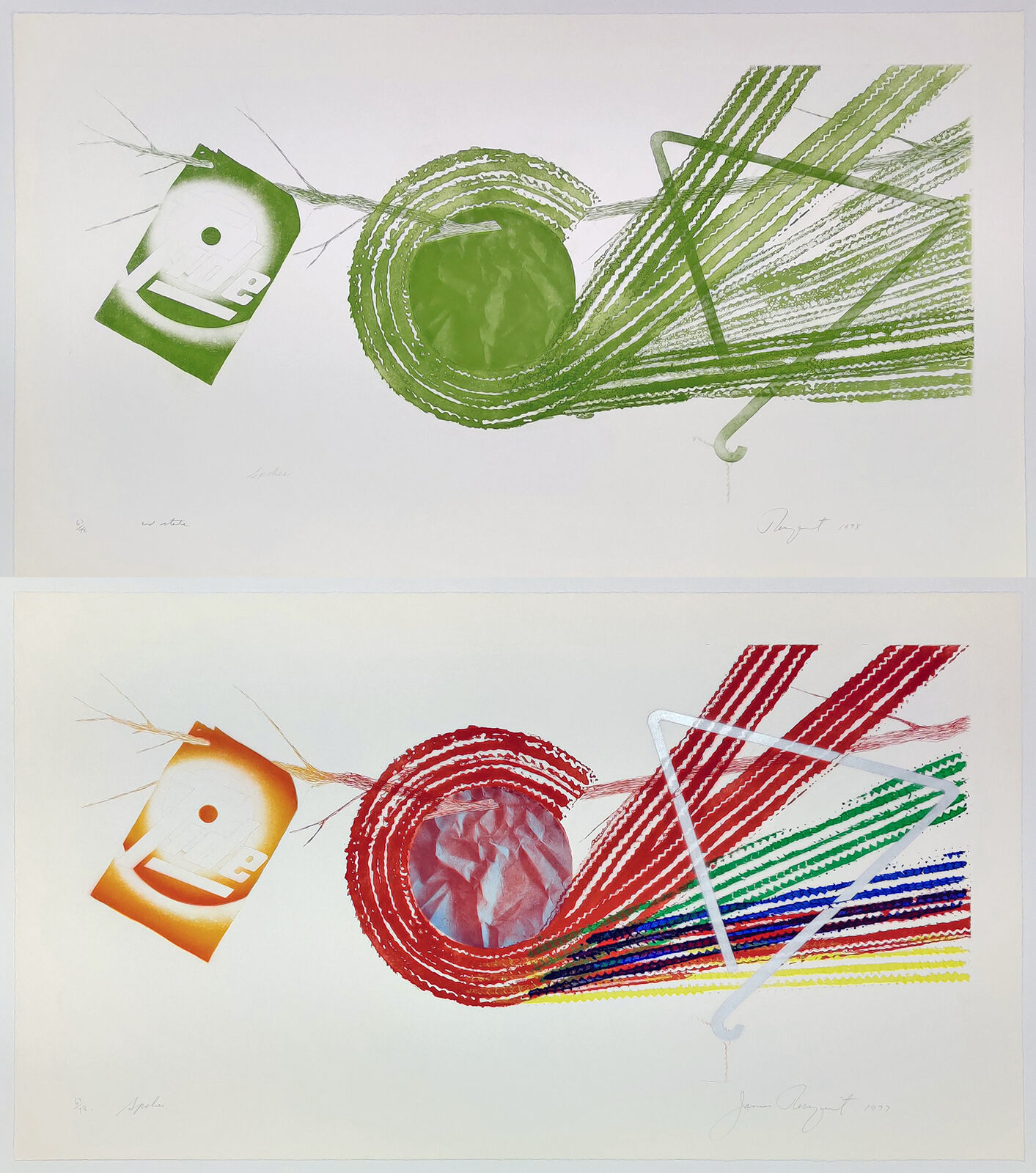 SPOKES AND SPOKES: 2 STATE by James Rosenquist, 1977-1978