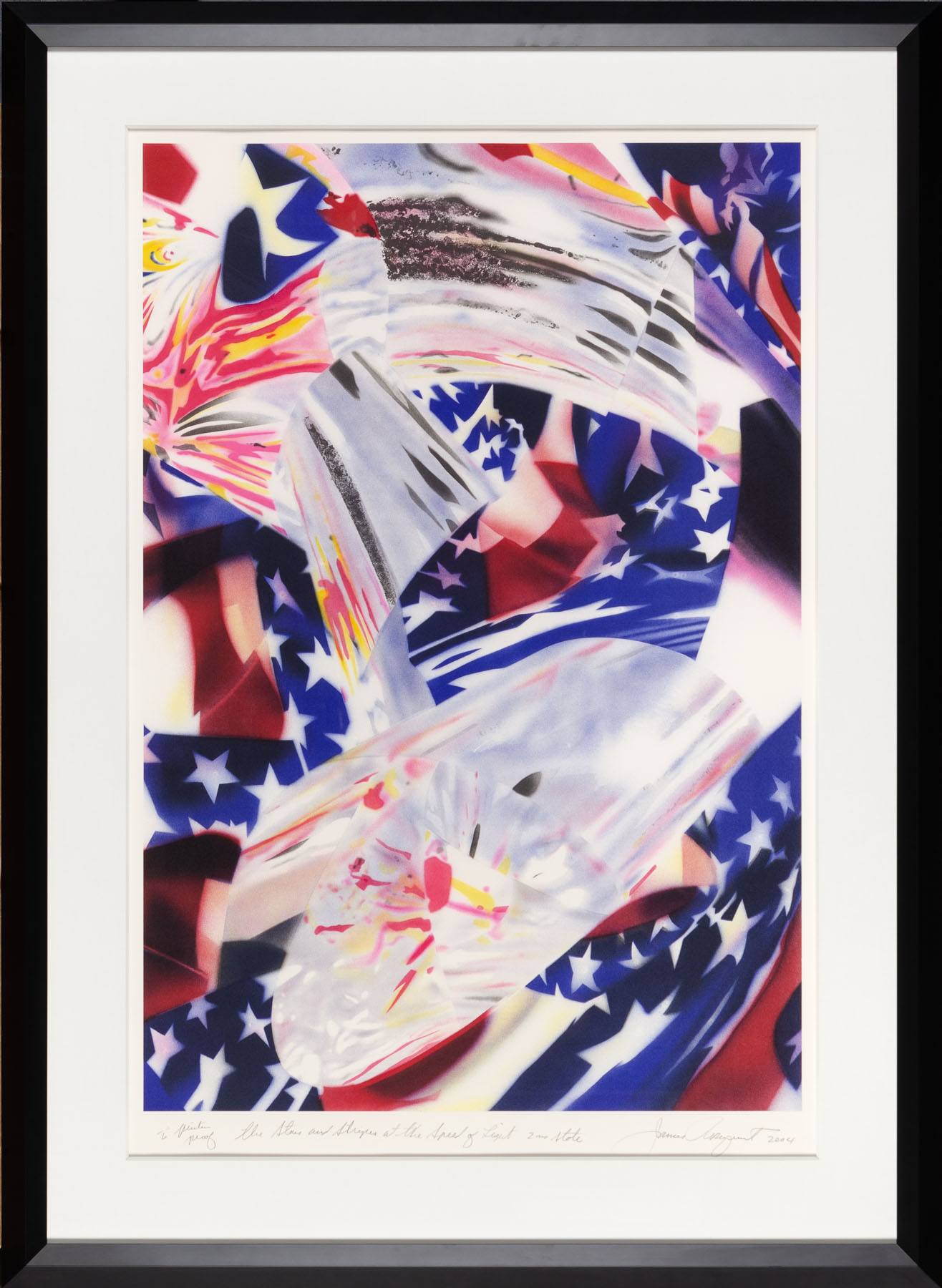 Artwork by James Rosenquist, The Stars And Stripes At The Speed Of Light, Made of Light Lithograph 