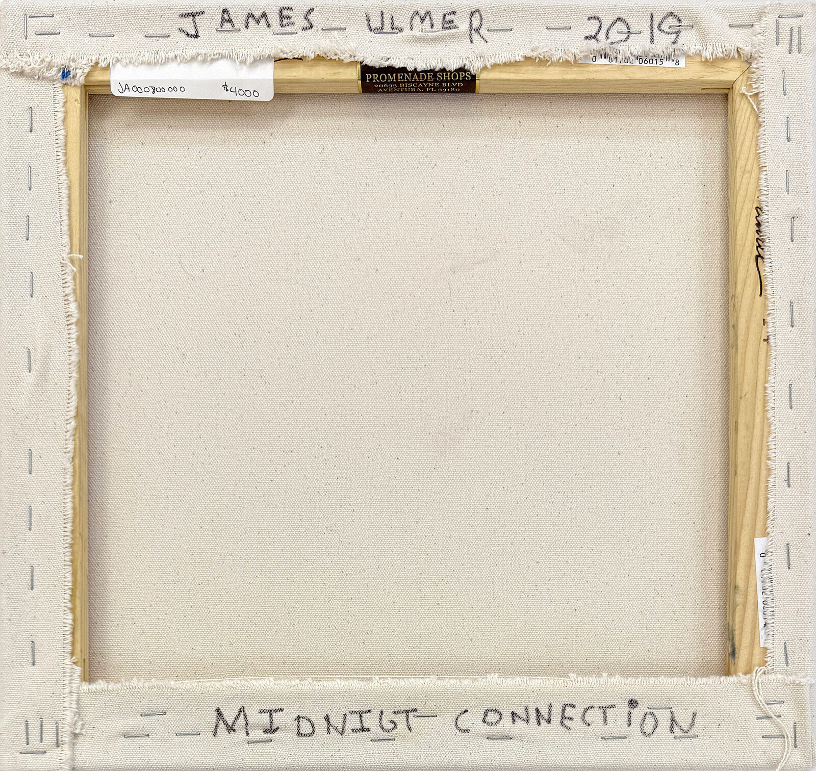 A painting of two people standing next to each other in a forest.