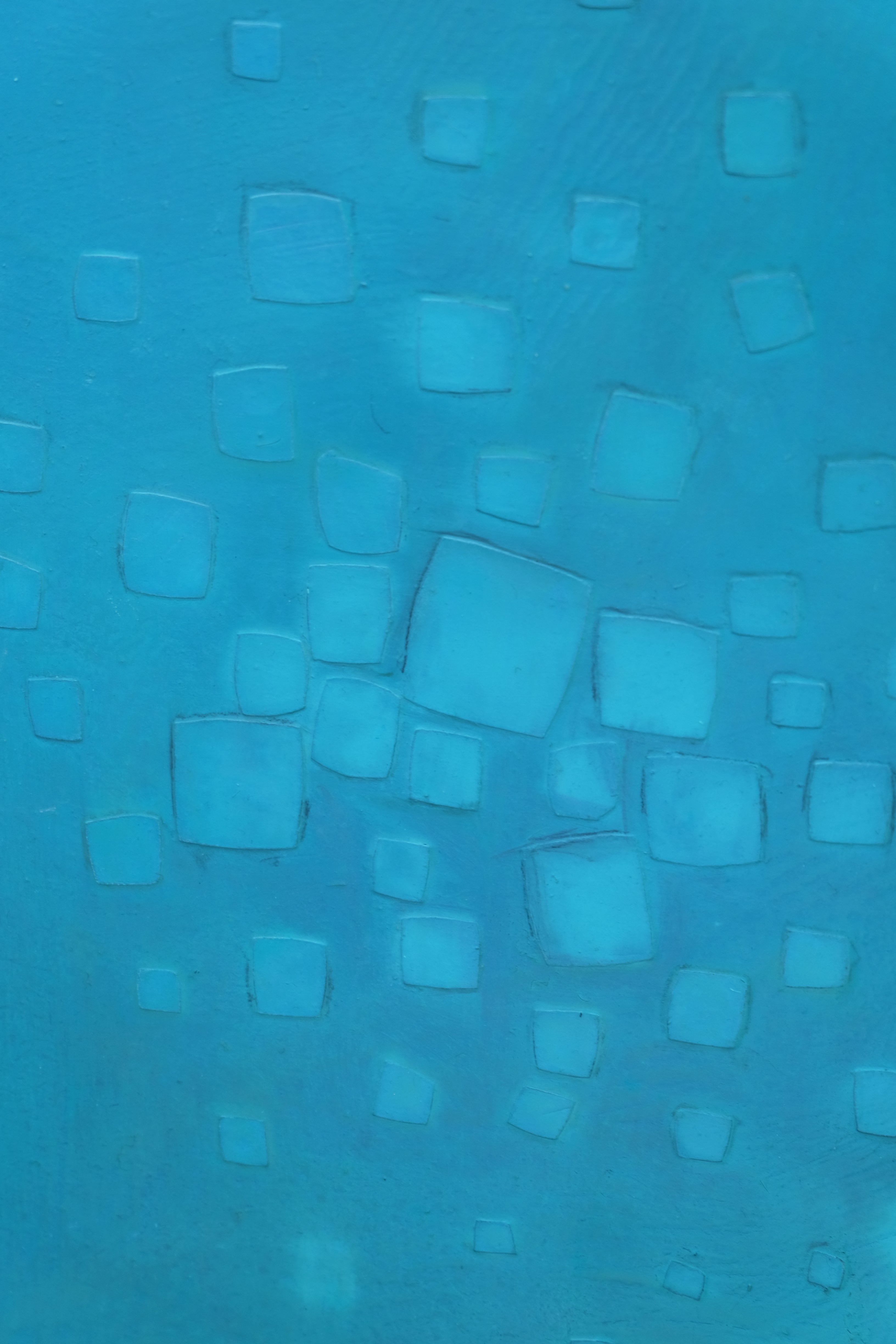 Artwork by Janise Yntema, Atlantis, Made of Beeswax, resin, pigment and paper on panel 