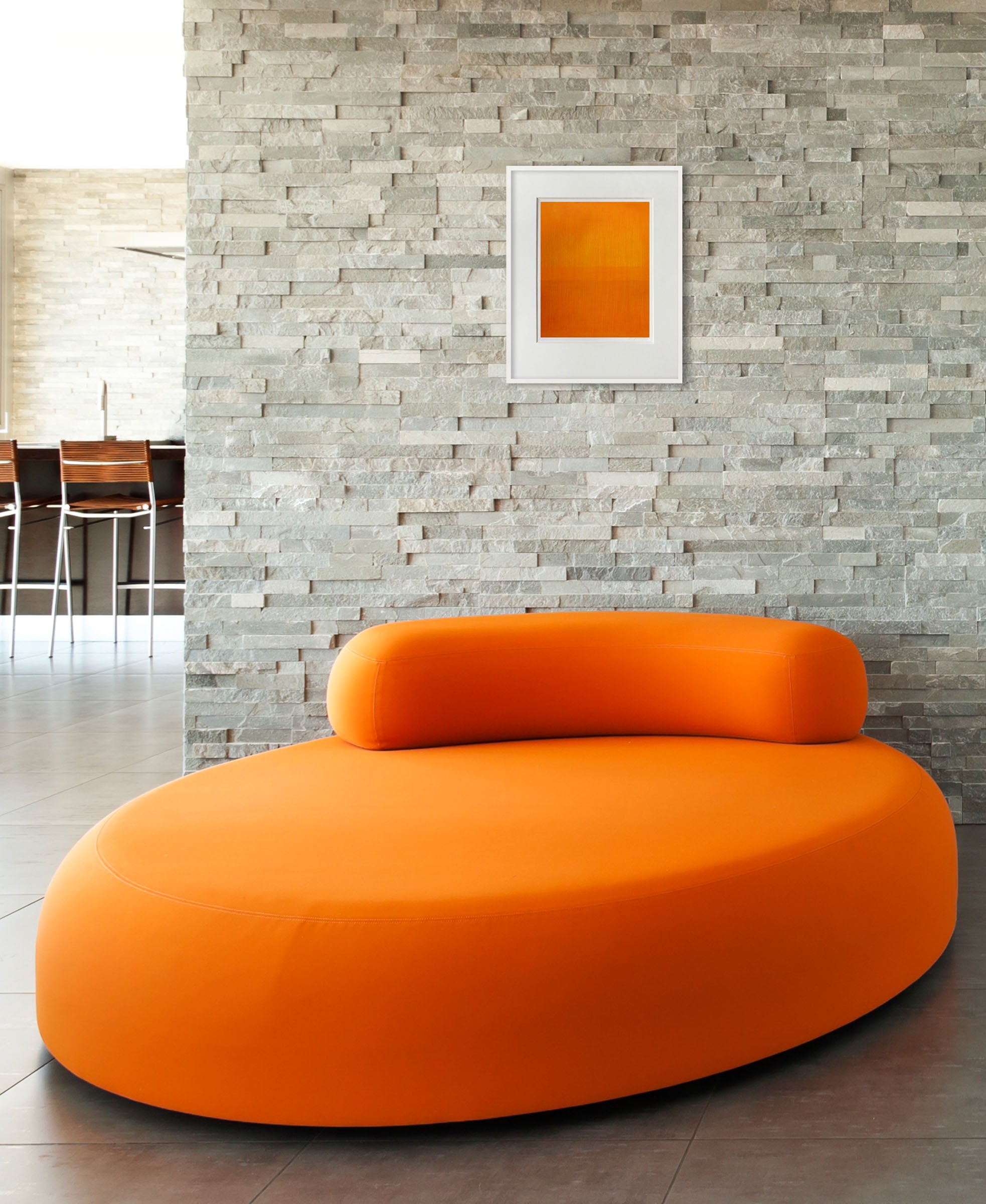 Artwork by Janise Yntema, Linear Zest, Made of Cold wax and oil stick on canvas paper 