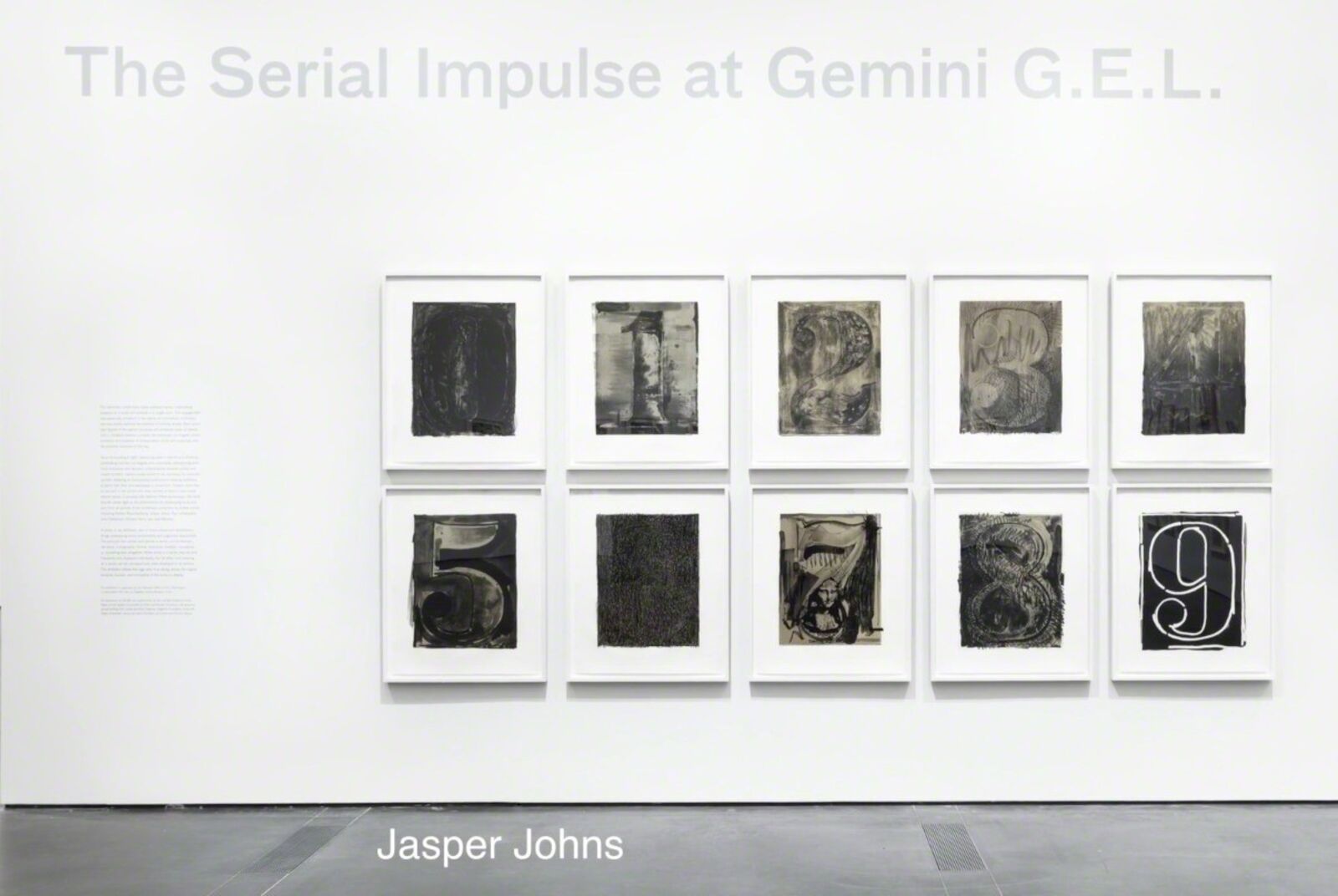 Artwork by Jasper Johns, Figure 7, Black Numerals Series, Made of Lithograph 